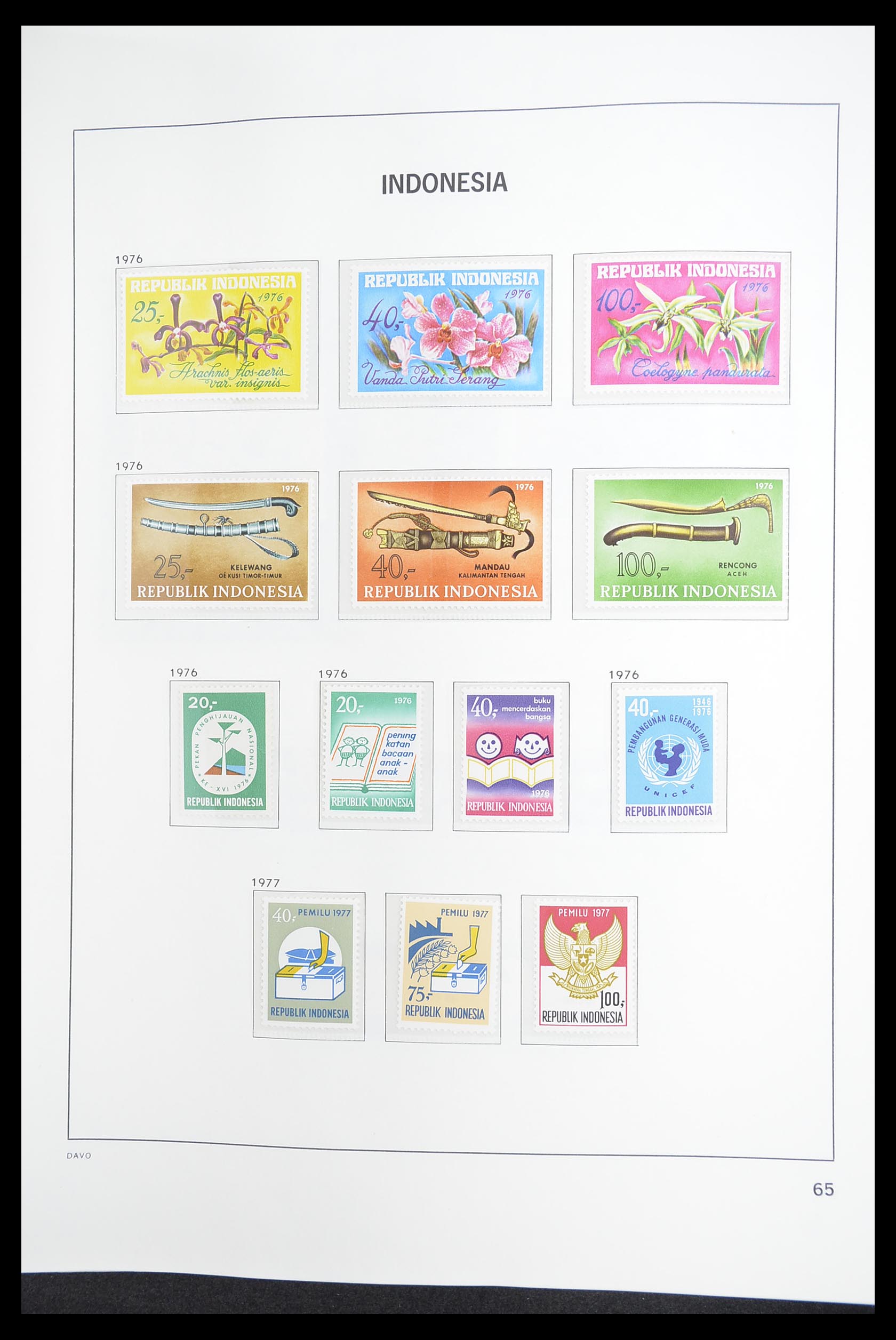 33374 067 - Postzegelverzameling 33374 Indonesië 1949-1995.