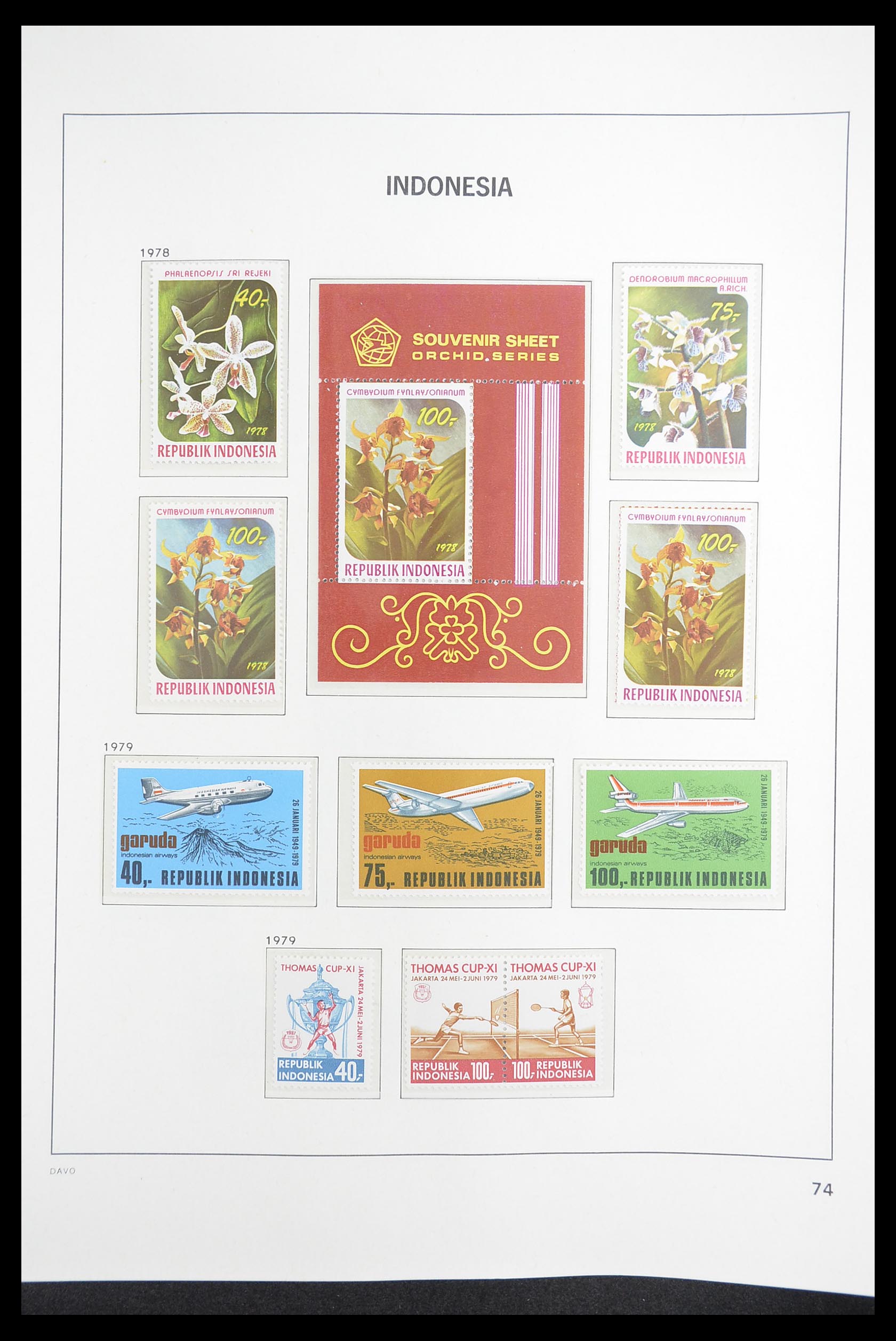 33374 078 - Postzegelverzameling 33374 Indonesië 1949-1995.