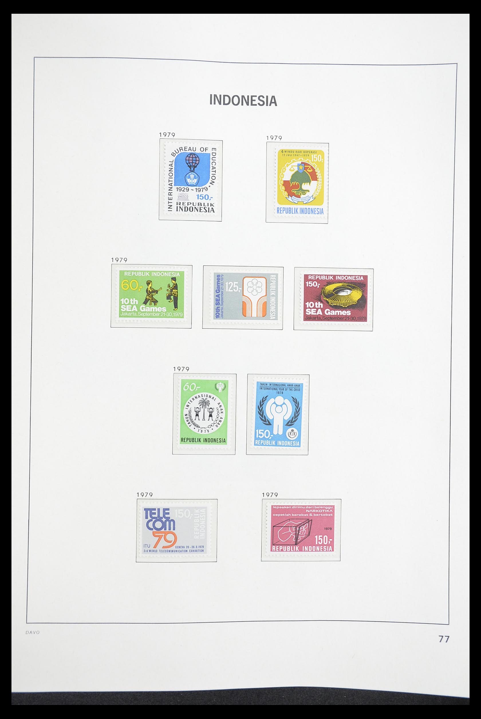 33374 081 - Postzegelverzameling 33374 Indonesië 1949-1995.