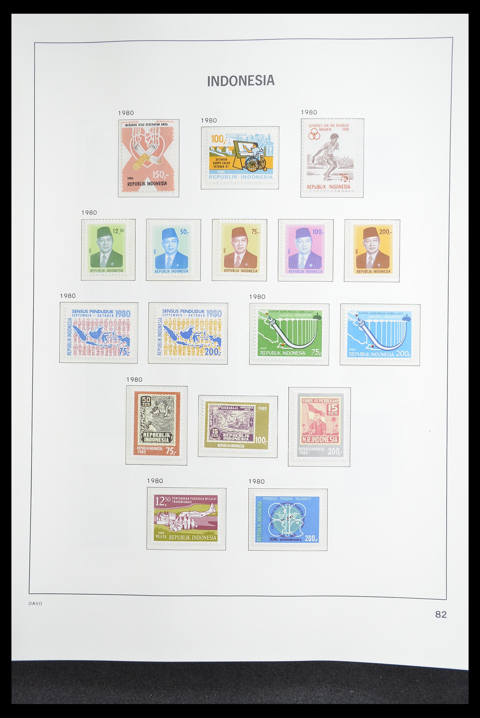 33374 086 - Stamp collection 33374 Indonesia 1949-1995.