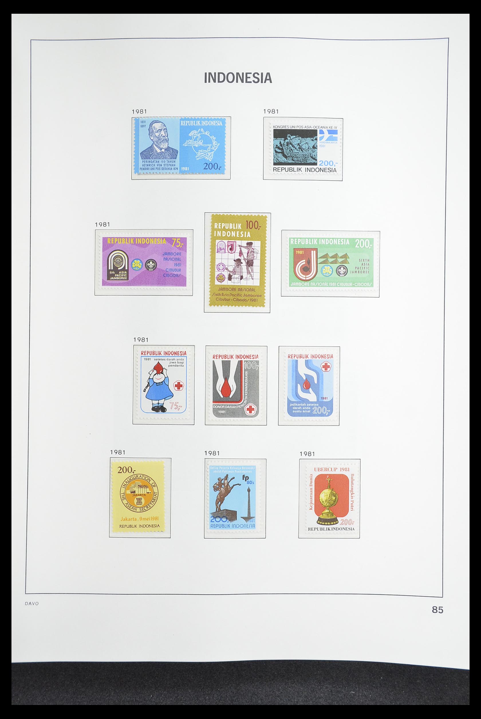 33374 089 - Postzegelverzameling 33374 Indonesië 1949-1995.