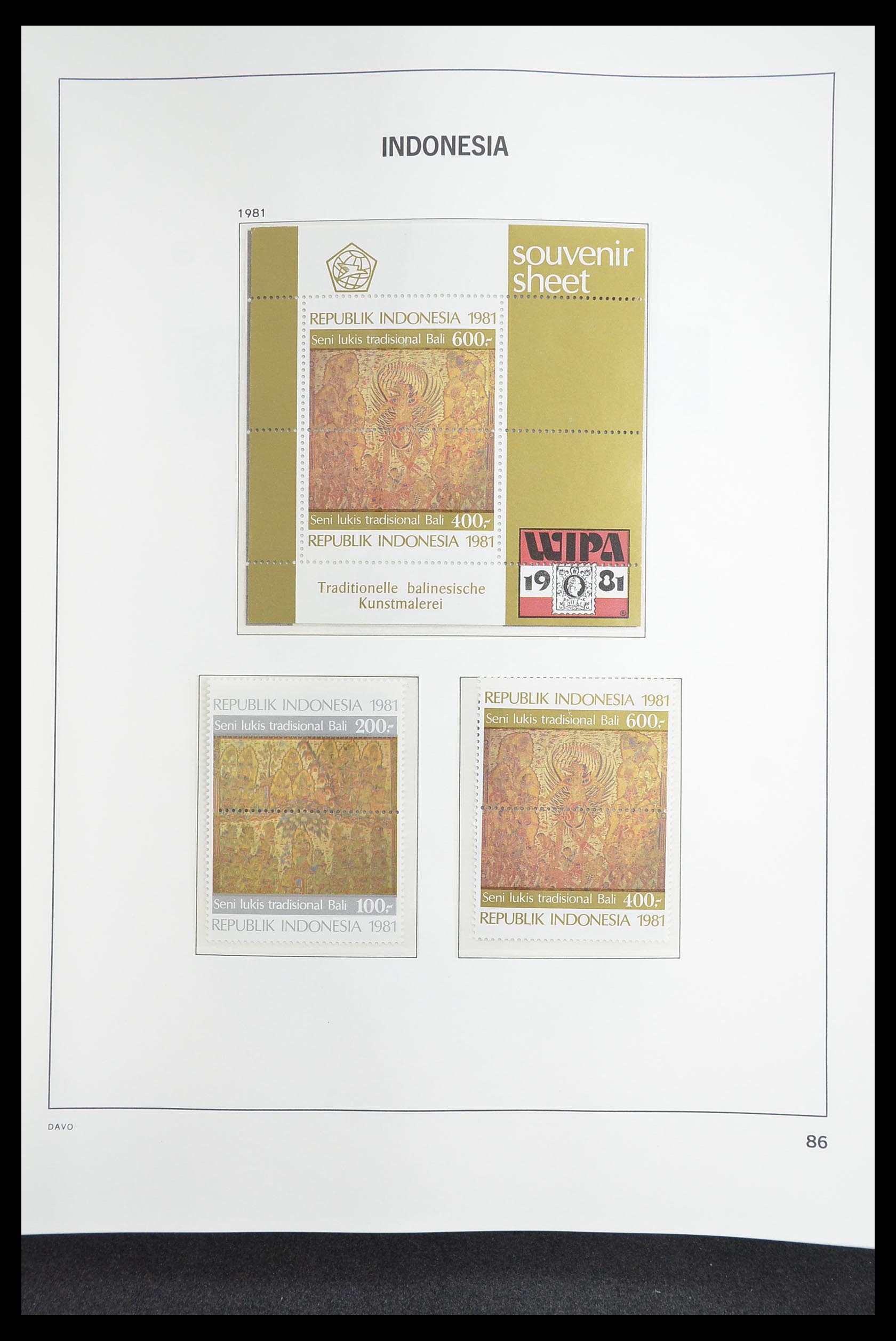 33374 090 - Postzegelverzameling 33374 Indonesië 1949-1995.