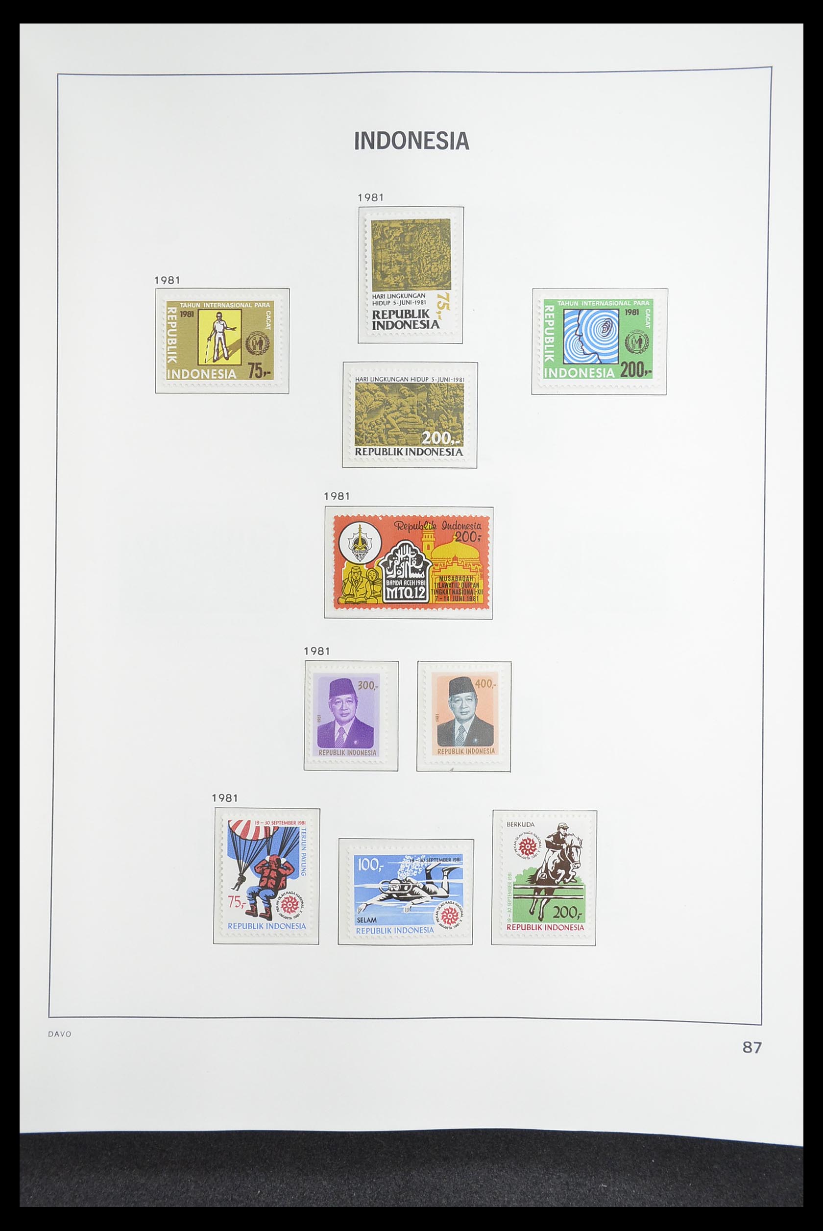 33374 091 - Postzegelverzameling 33374 Indonesië 1949-1995.