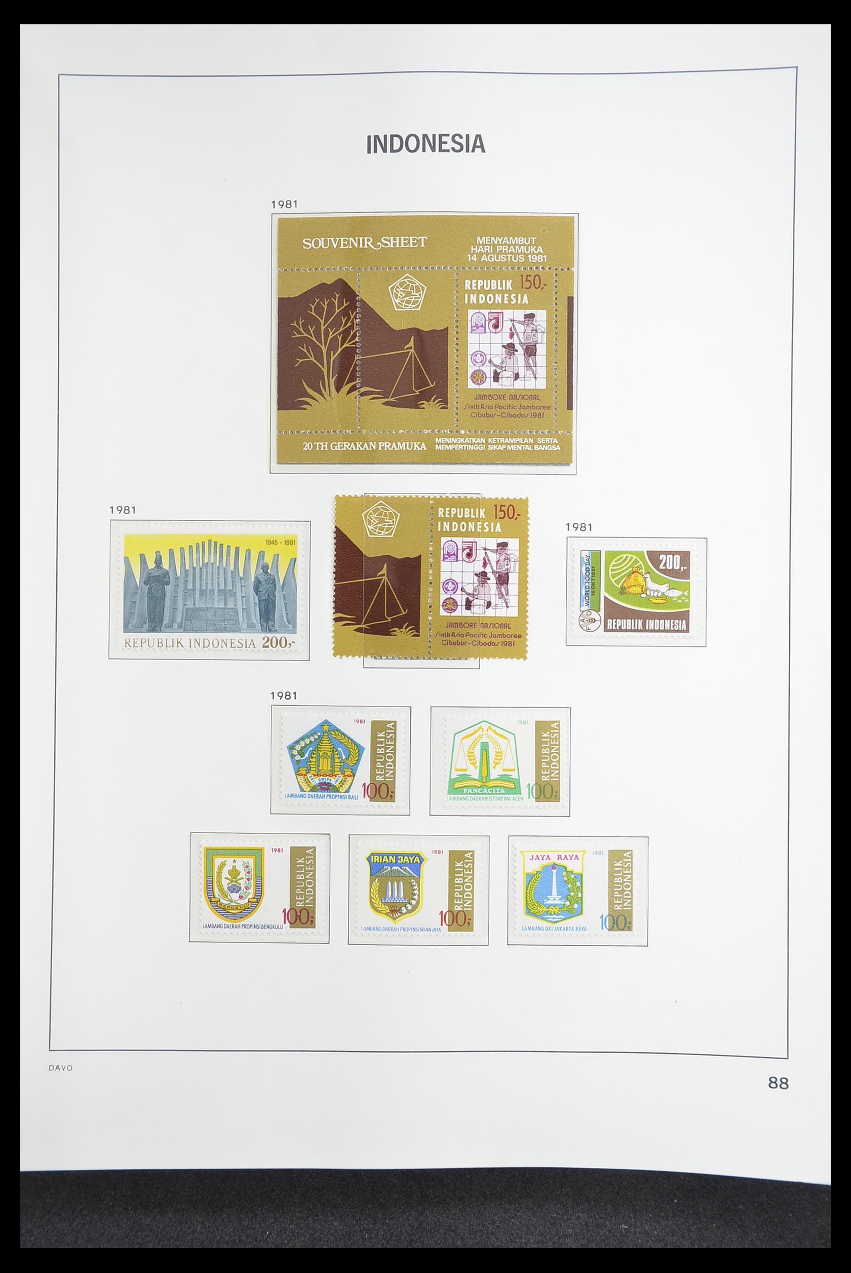 33374 092 - Postzegelverzameling 33374 Indonesië 1949-1995.