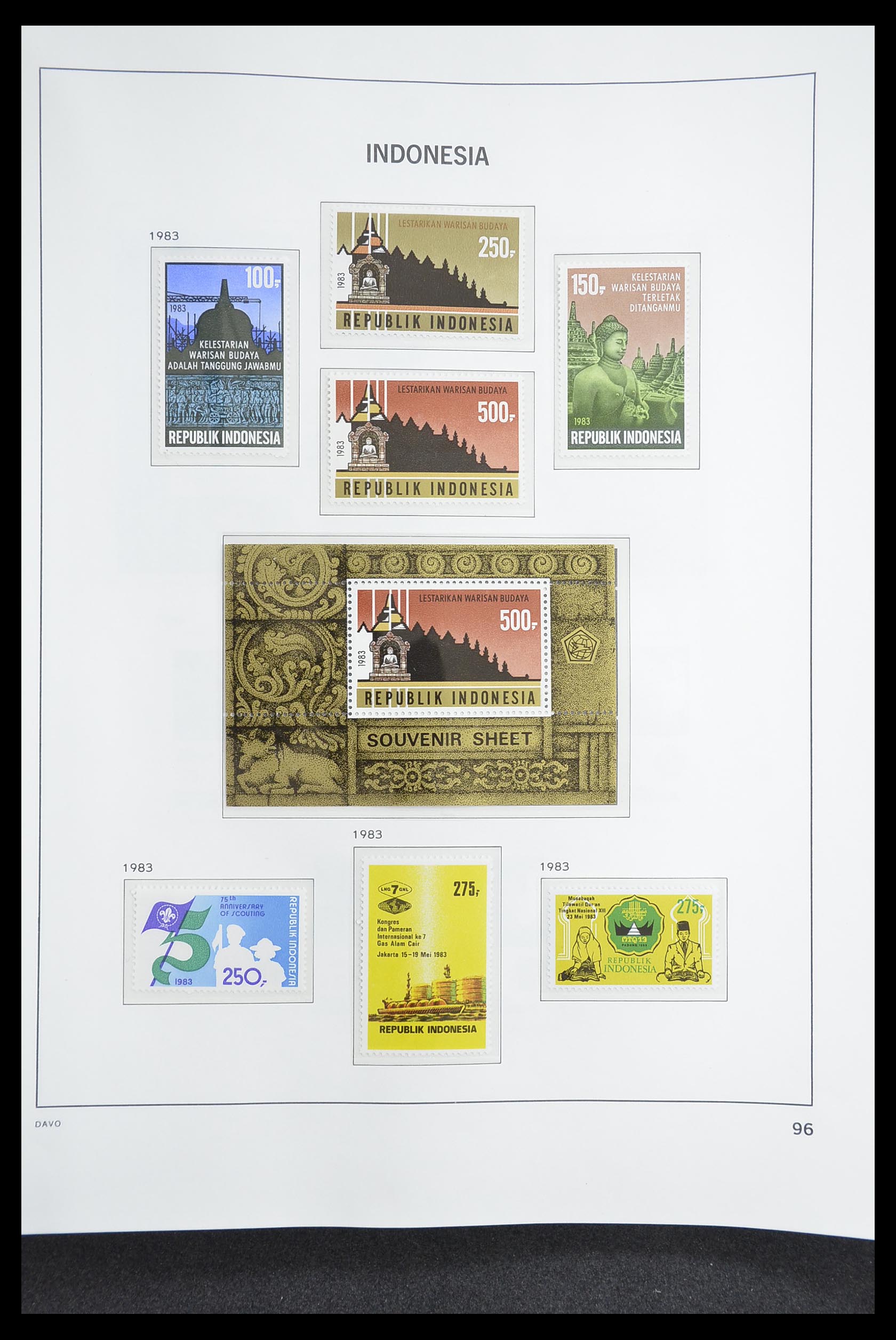 33374 100 - Stamp collection 33374 Indonesia 1949-1995.