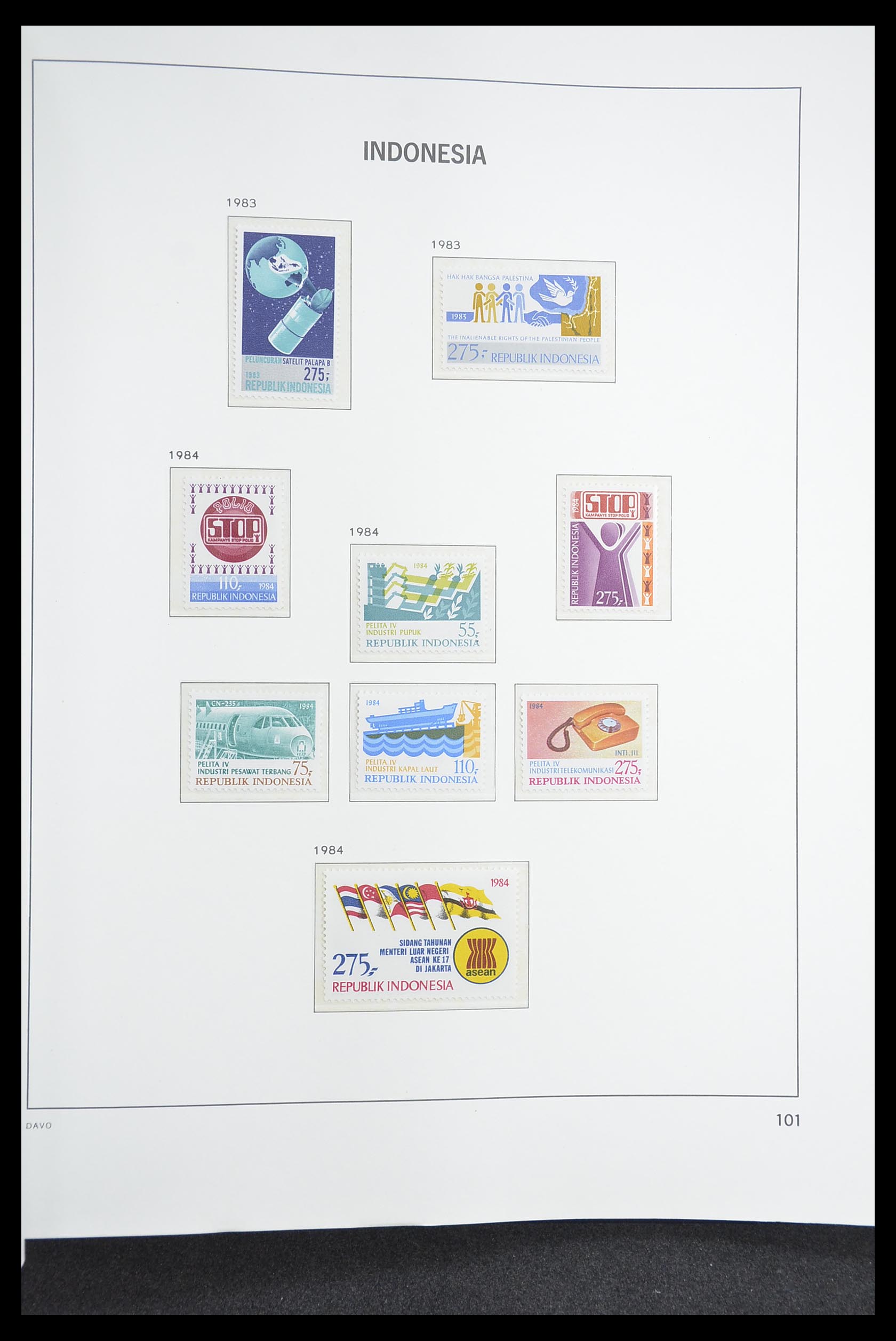 33374 105 - Postzegelverzameling 33374 Indonesië 1949-1995.