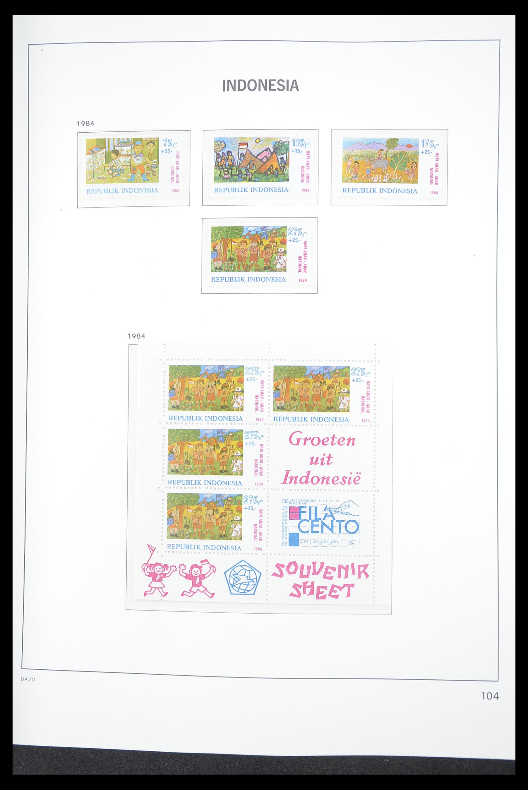 33374 108 - Postzegelverzameling 33374 Indonesië 1949-1995.
