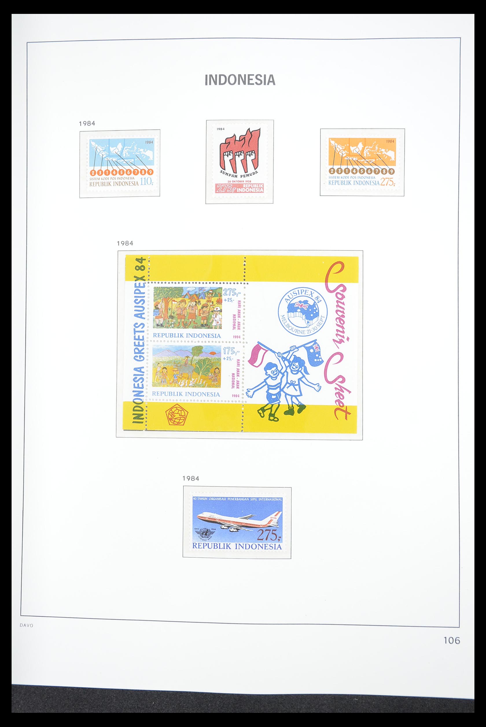 33374 110 - Postzegelverzameling 33374 Indonesië 1949-1995.