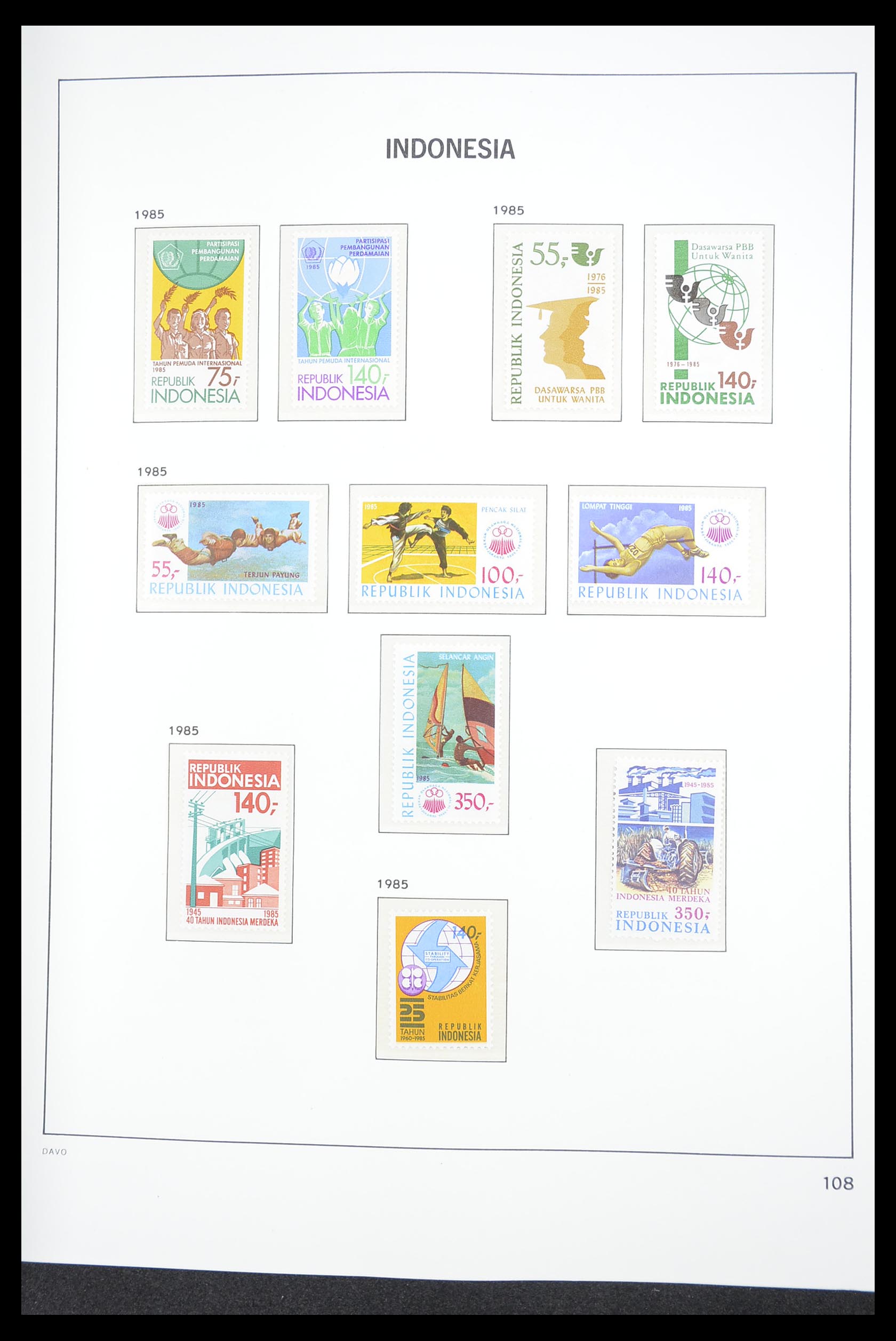 33374 112 - Postzegelverzameling 33374 Indonesië 1949-1995.
