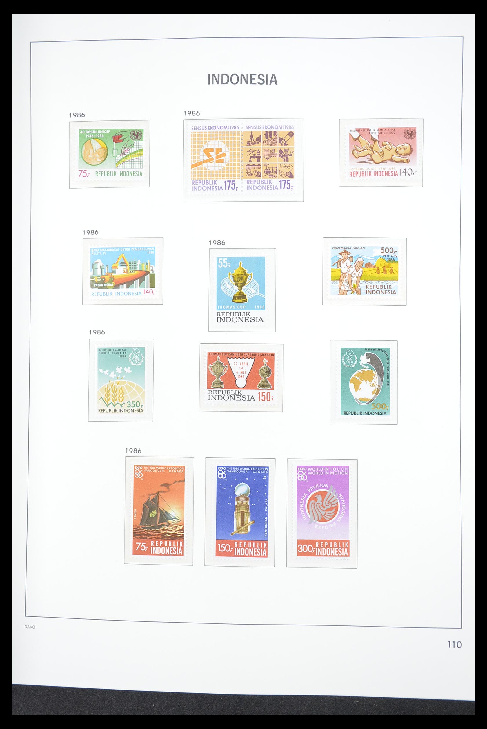 33374 114 - Postzegelverzameling 33374 Indonesië 1949-1995.