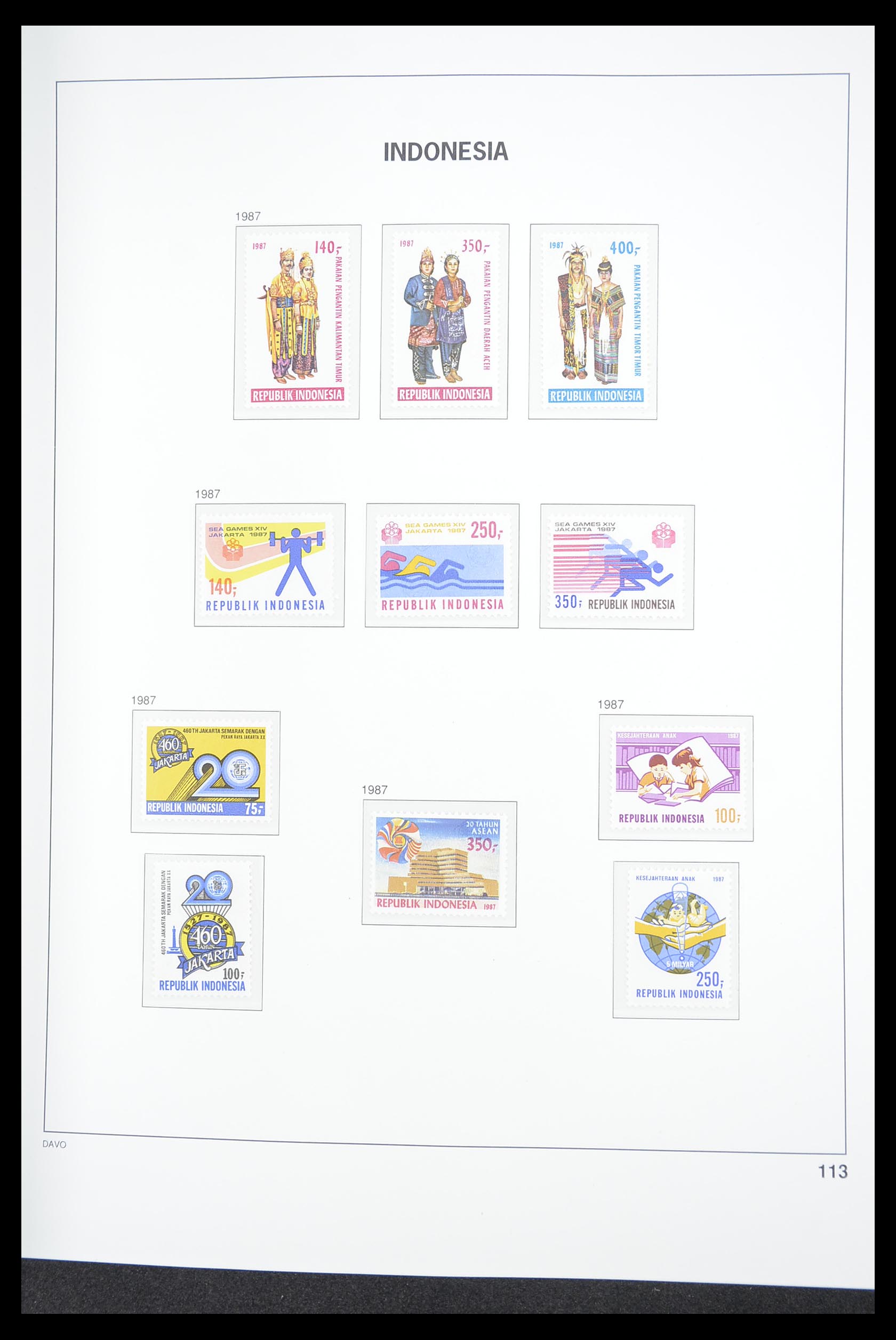 33374 117 - Postzegelverzameling 33374 Indonesië 1949-1995.
