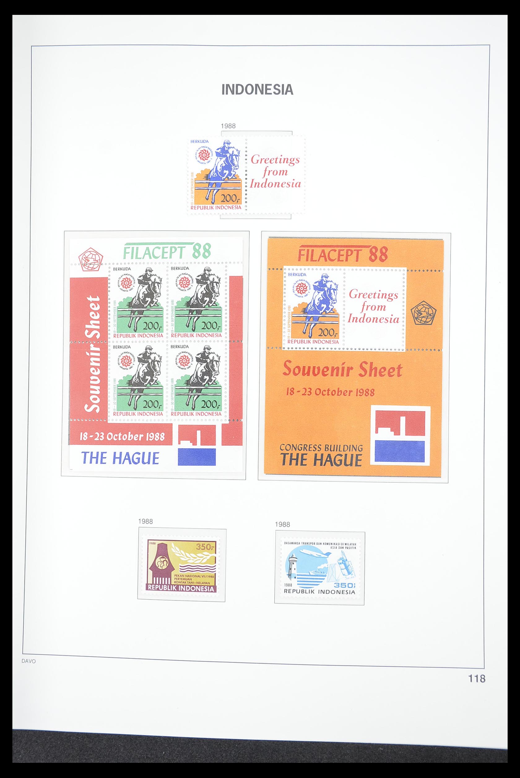 33374 122 - Postzegelverzameling 33374 Indonesië 1949-1995.