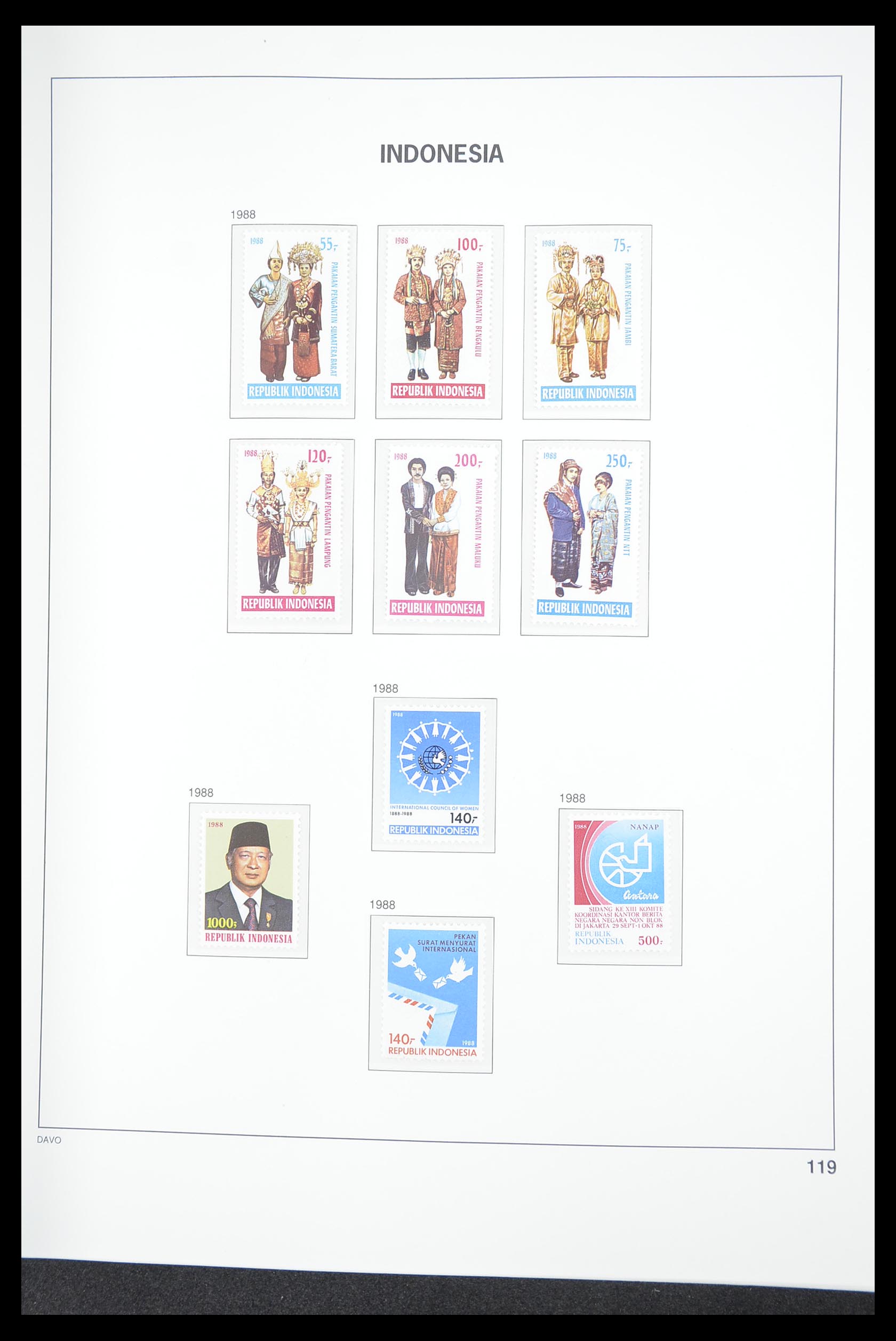 33374 123 - Postzegelverzameling 33374 Indonesië 1949-1995.
