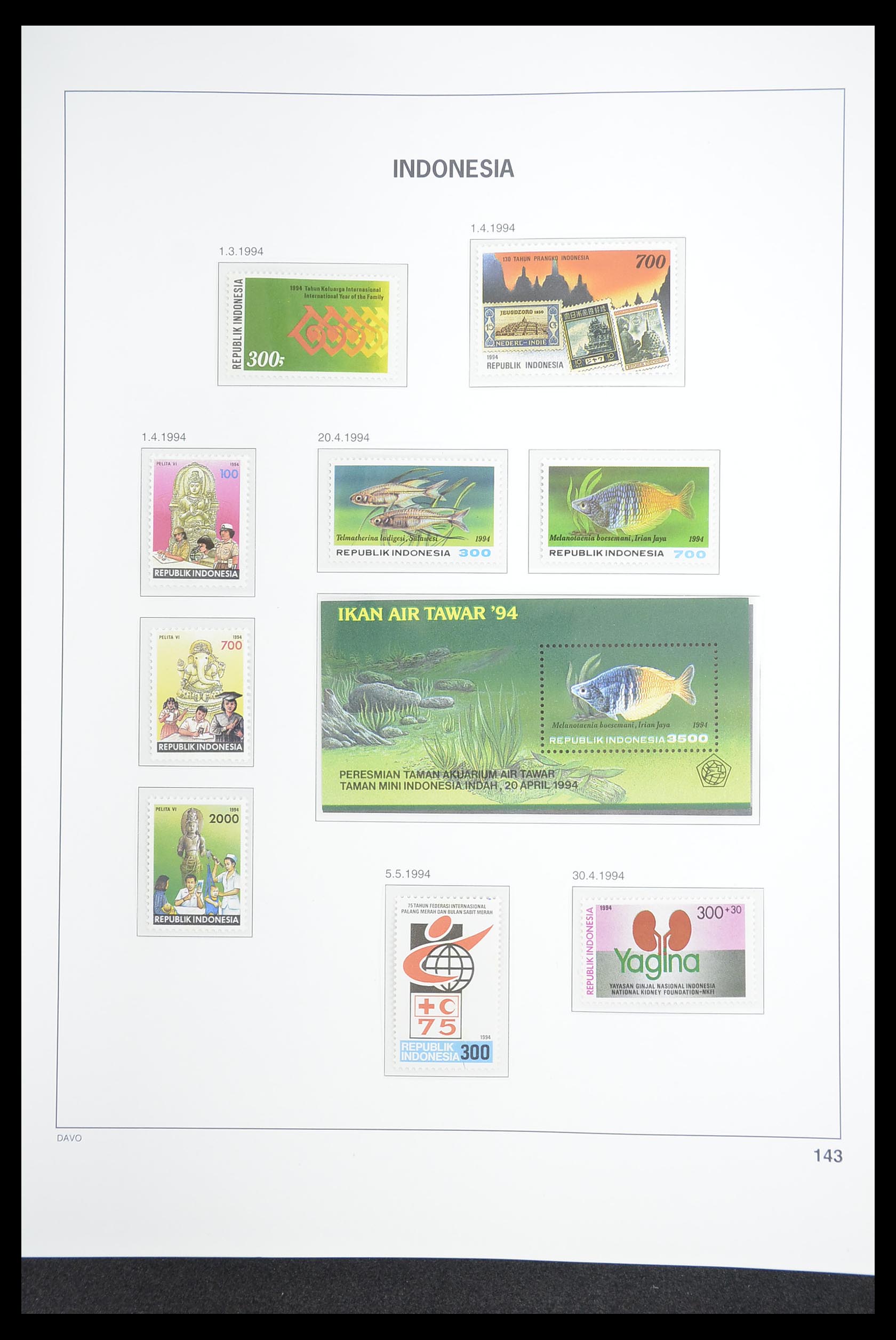 33374 147 - Postzegelverzameling 33374 Indonesië 1949-1995.