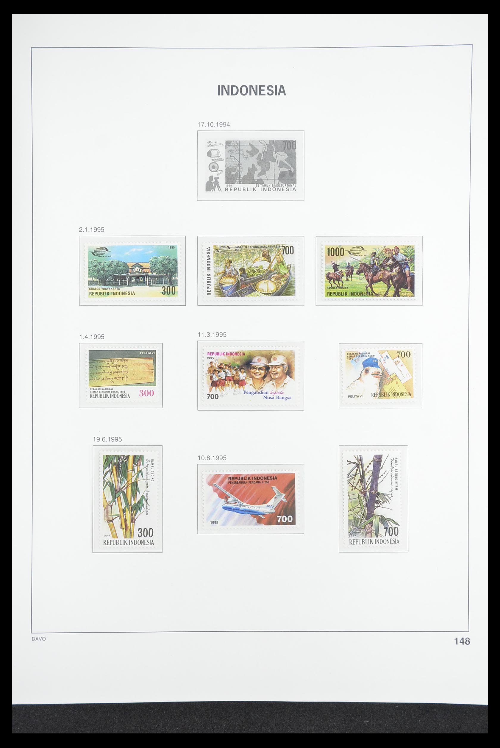 33374 152 - Postzegelverzameling 33374 Indonesië 1949-1995.