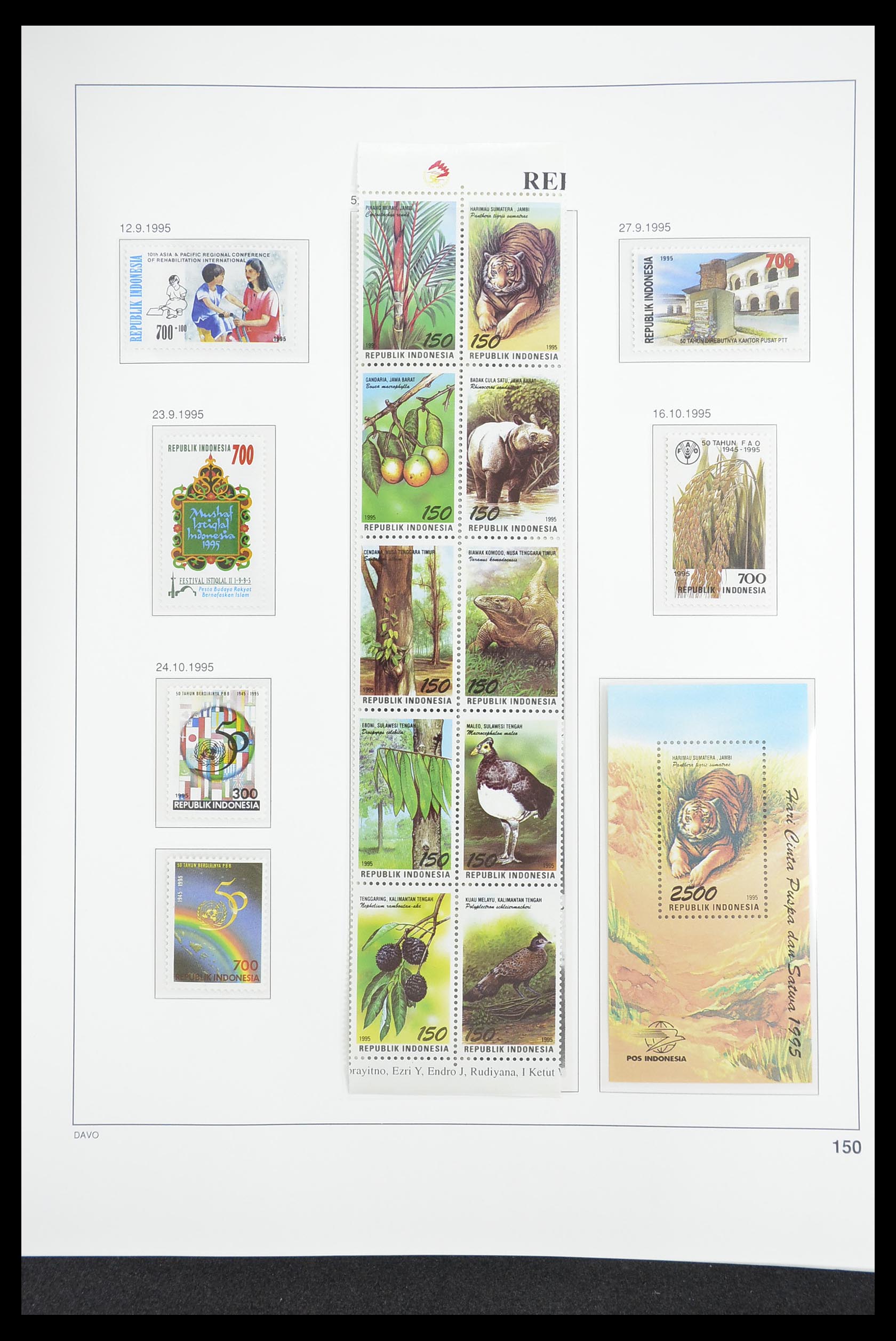 33374 154 - Postzegelverzameling 33374 Indonesië 1949-1995.