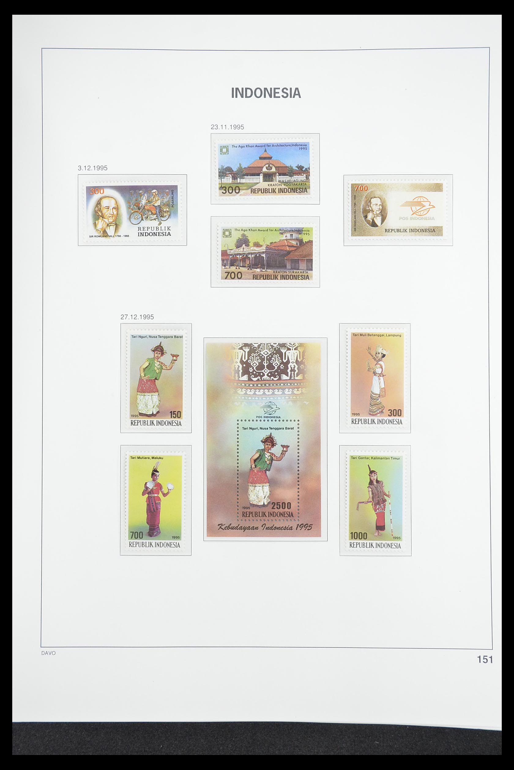 33374 155 - Postzegelverzameling 33374 Indonesië 1949-1995.