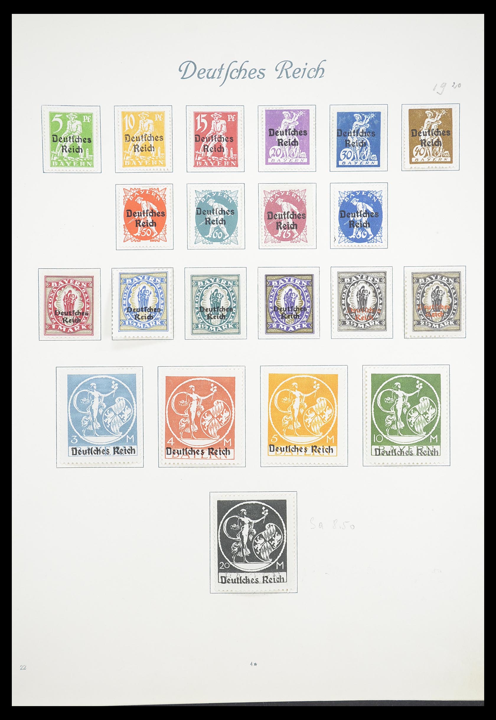 33380 006 - Postzegelverzameling 33380 Duitse Rijk 1872-1945.