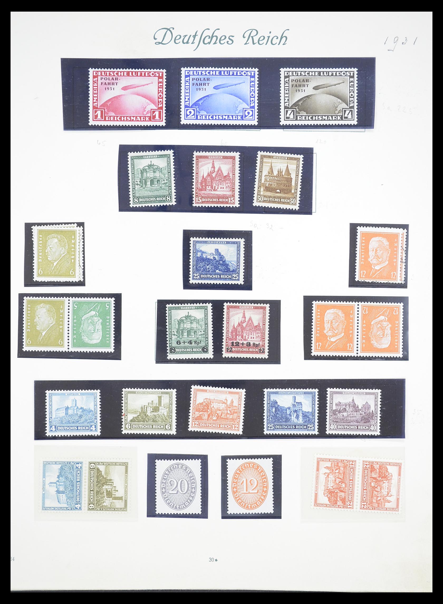 33380 031 - Postzegelverzameling 33380 Duitse Rijk 1872-1945.
