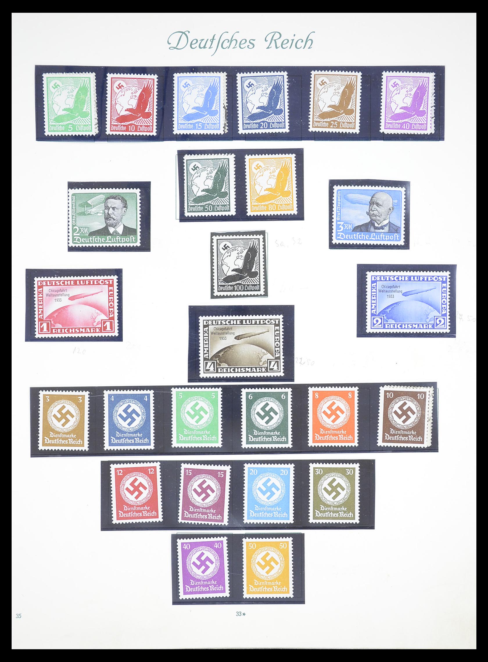 33380 034 - Postzegelverzameling 33380 Duitse Rijk 1872-1945.