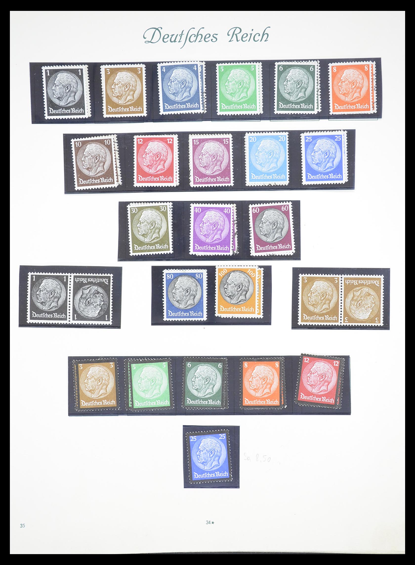 33380 036 - Postzegelverzameling 33380 Duitse Rijk 1872-1945.