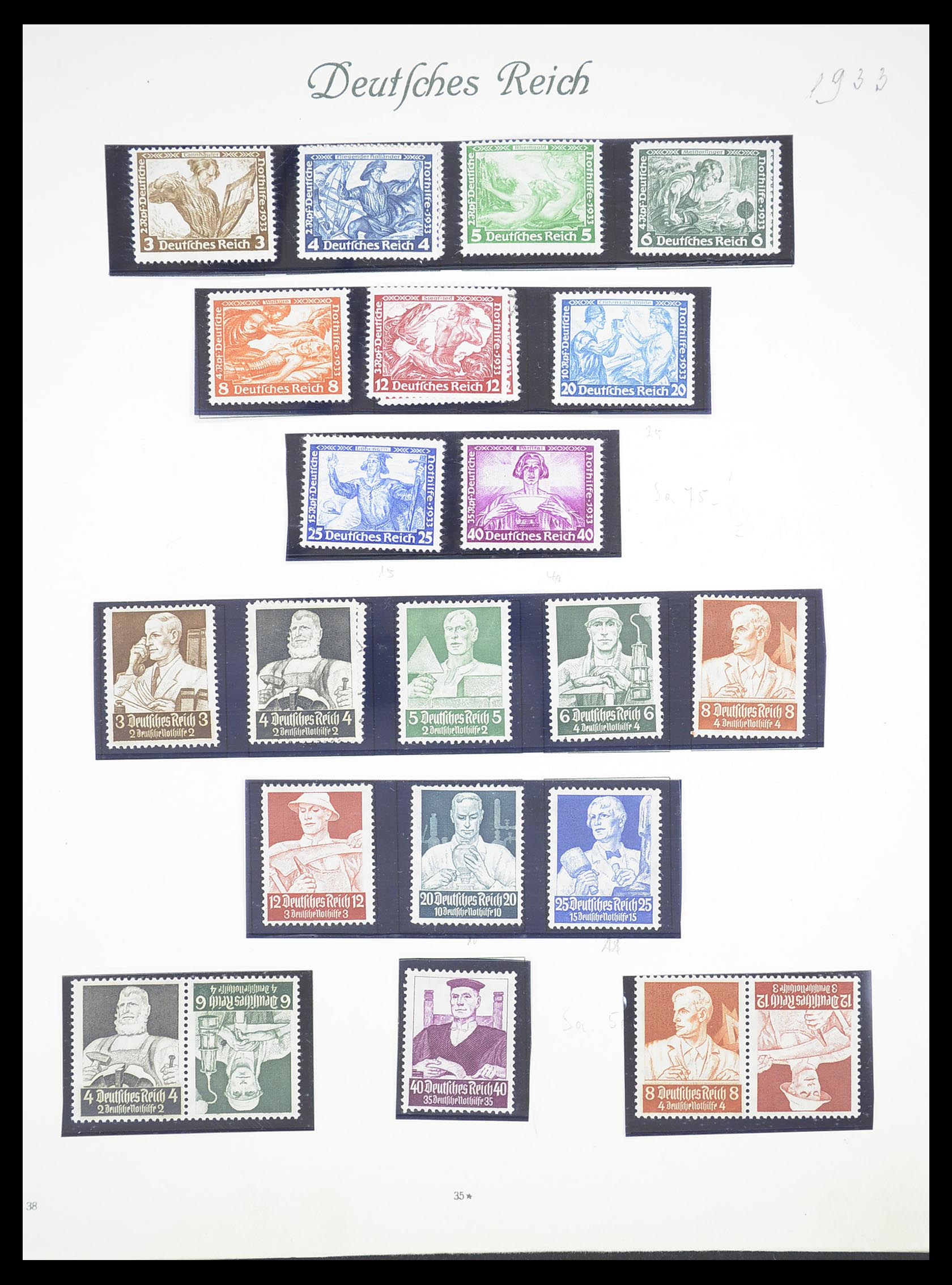 33380 038 - Postzegelverzameling 33380 Duitse Rijk 1872-1945.