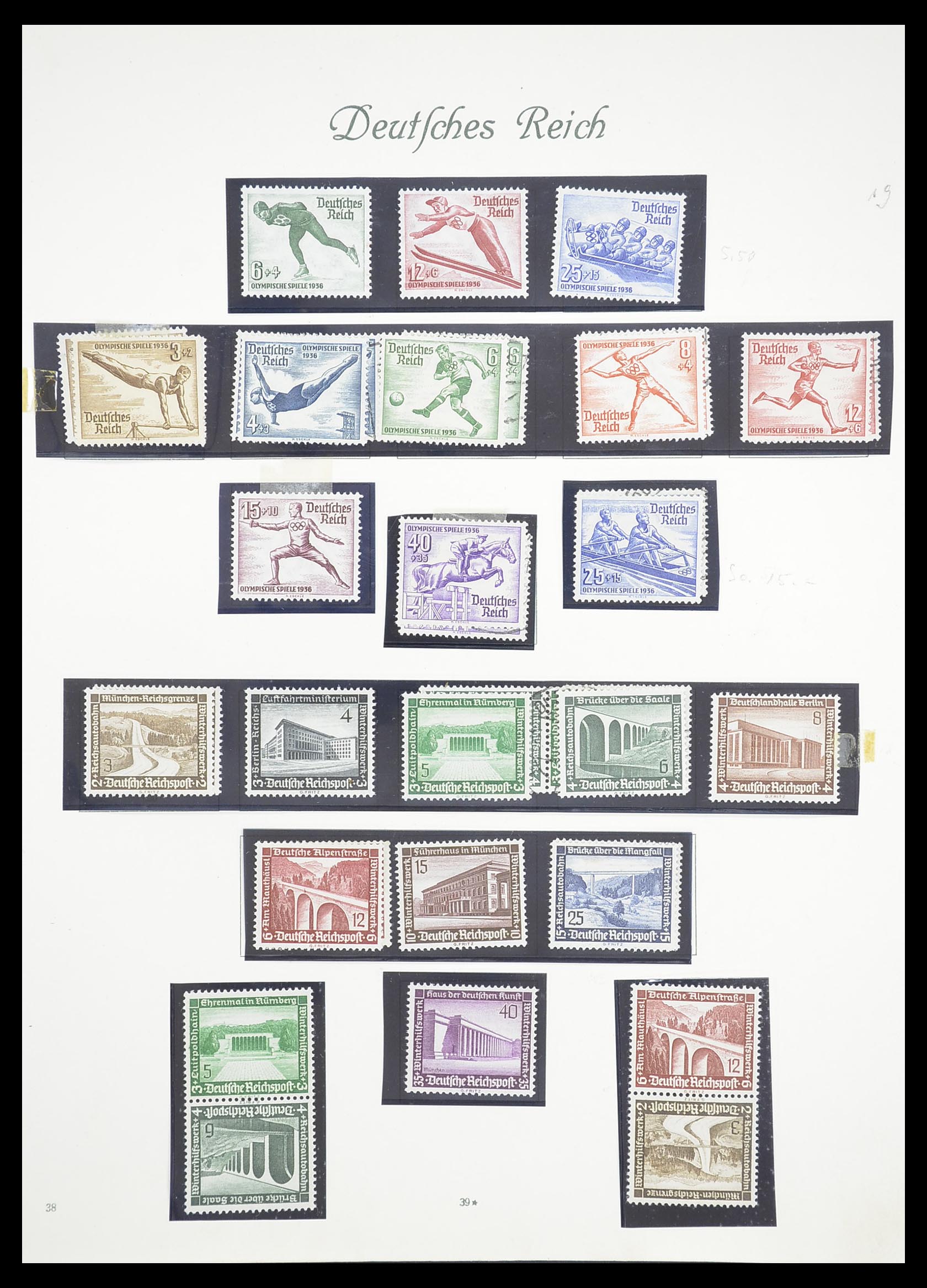 33380 044 - Stamp collection 33380 German Reich 1872-1945.