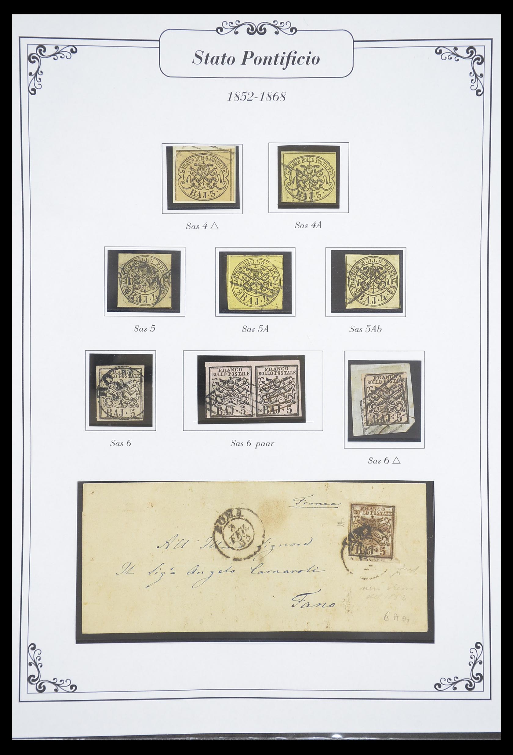 33383 005 - Postzegelverzameling 33383 Italiaanse Staten 1851-1868.