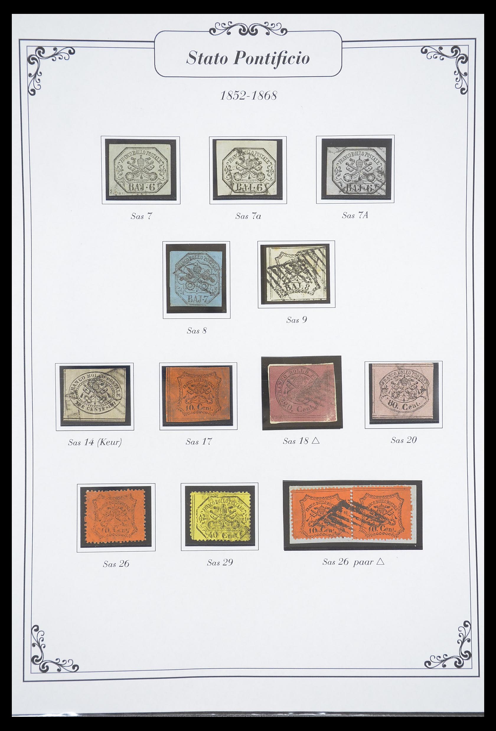 33383 006 - Postzegelverzameling 33383 Italiaanse Staten 1851-1868.