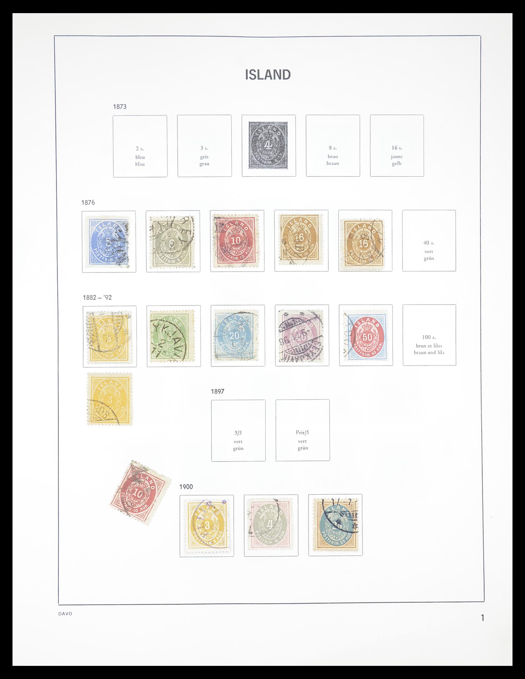 33387 001 - Postzegelverzameling 33387 IJsland 1876-2008.