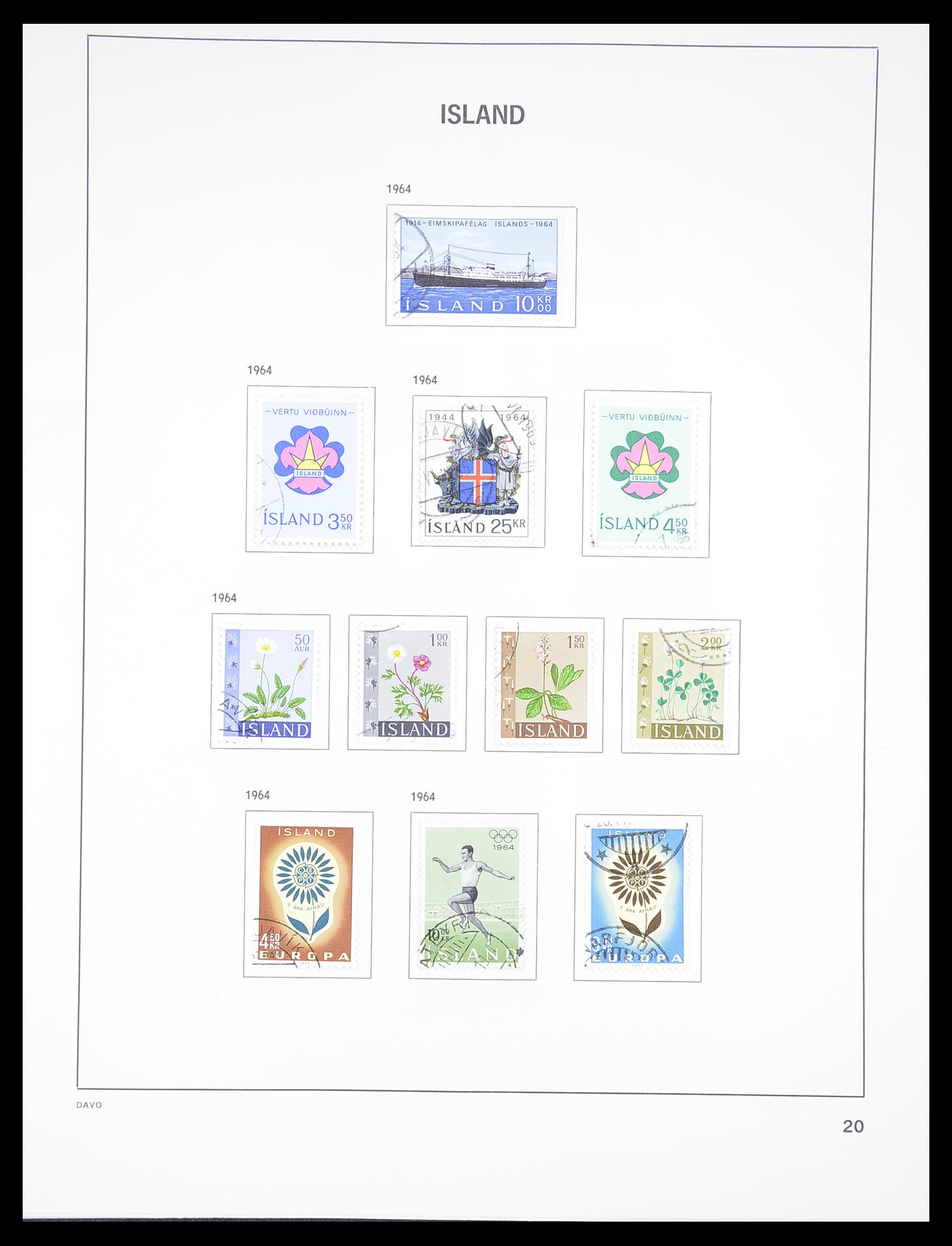 33387 020 - Postzegelverzameling 33387 IJsland 1876-2008.