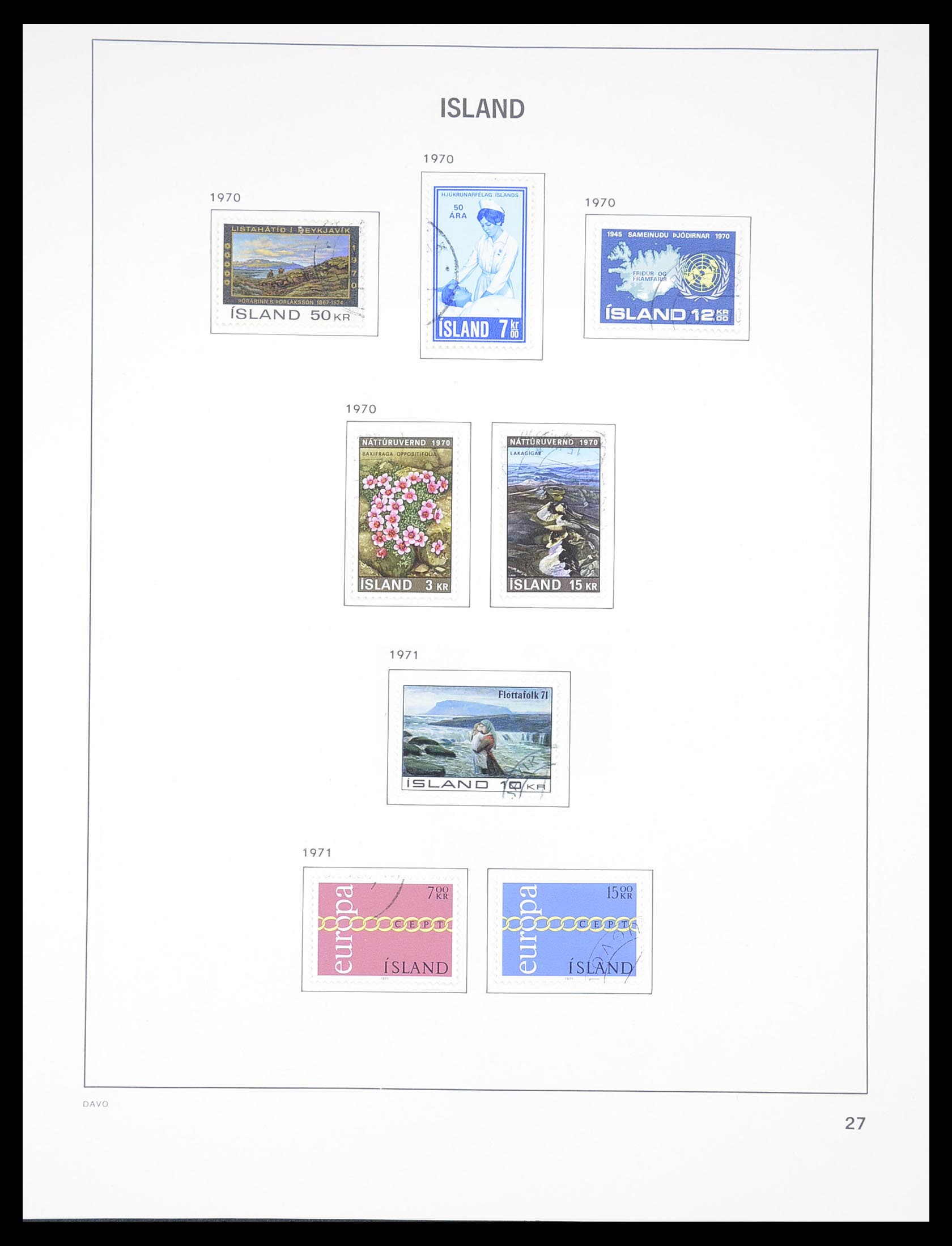 33387 027 - Postzegelverzameling 33387 IJsland 1876-2008.