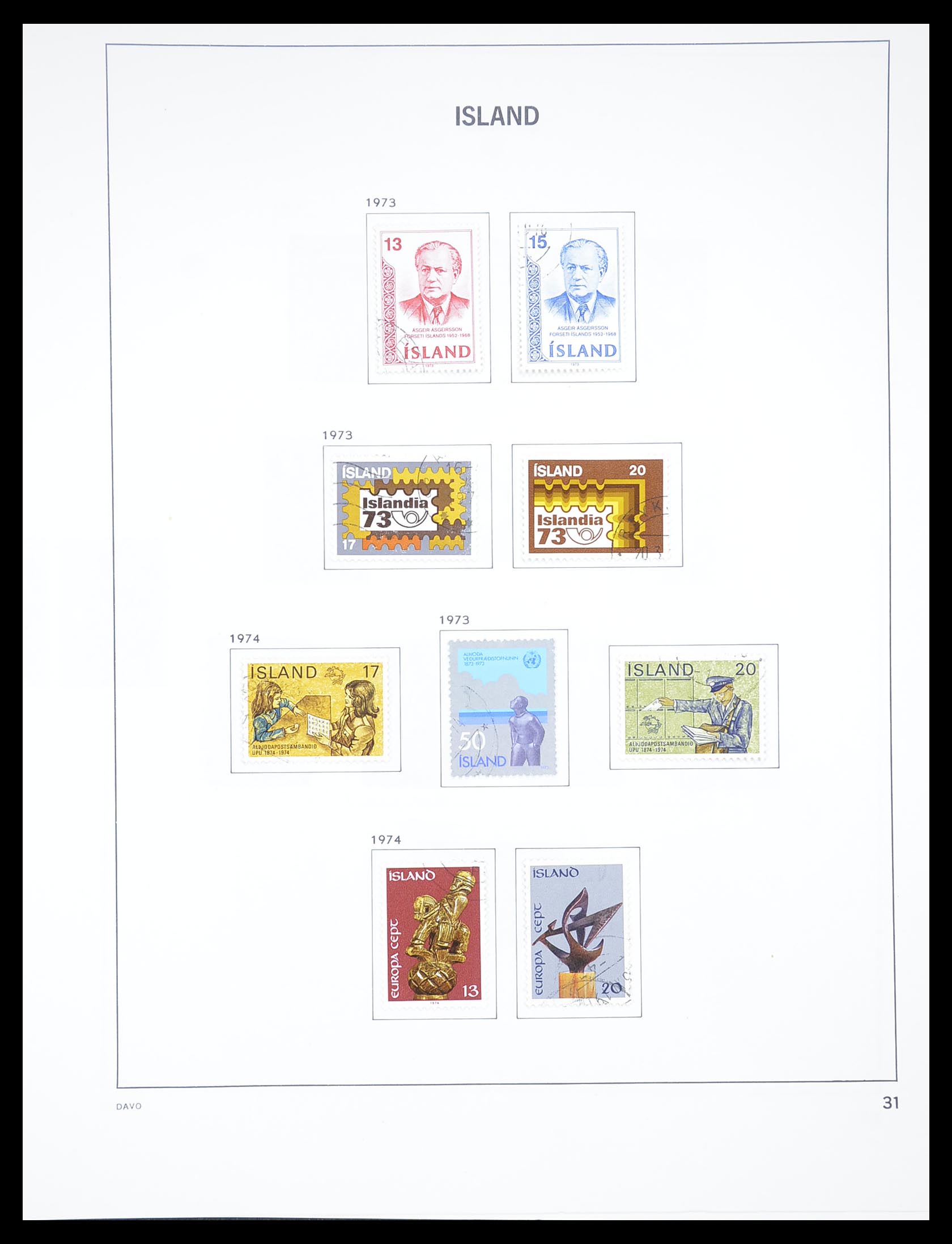 33387 031 - Postzegelverzameling 33387 IJsland 1876-2008.