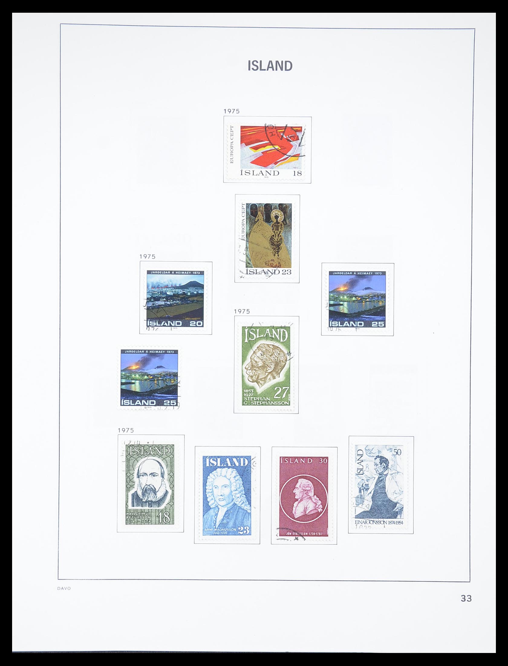 33387 033 - Postzegelverzameling 33387 IJsland 1876-2008.