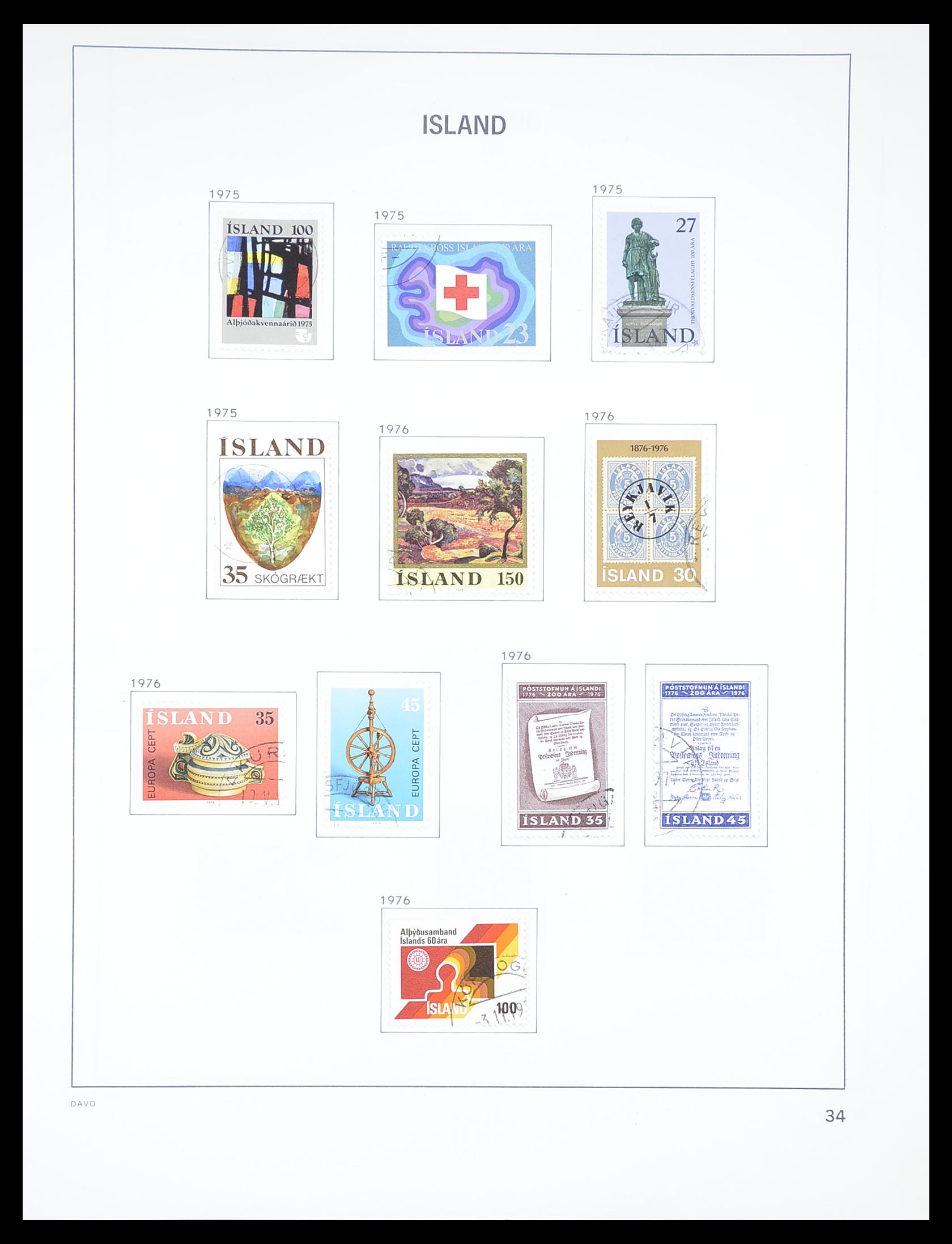 33387 034 - Postzegelverzameling 33387 IJsland 1876-2008.