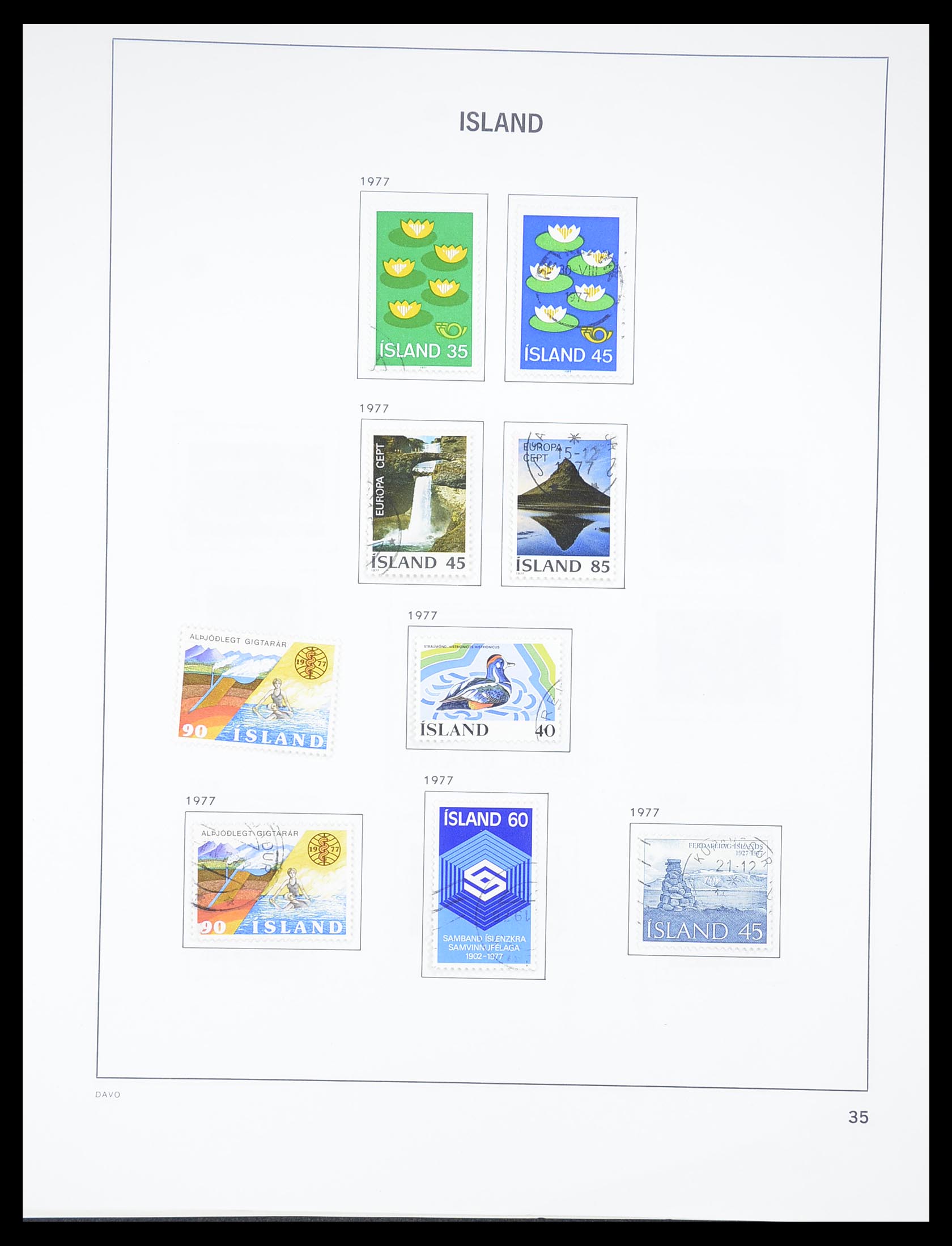 33387 035 - Postzegelverzameling 33387 IJsland 1876-2008.