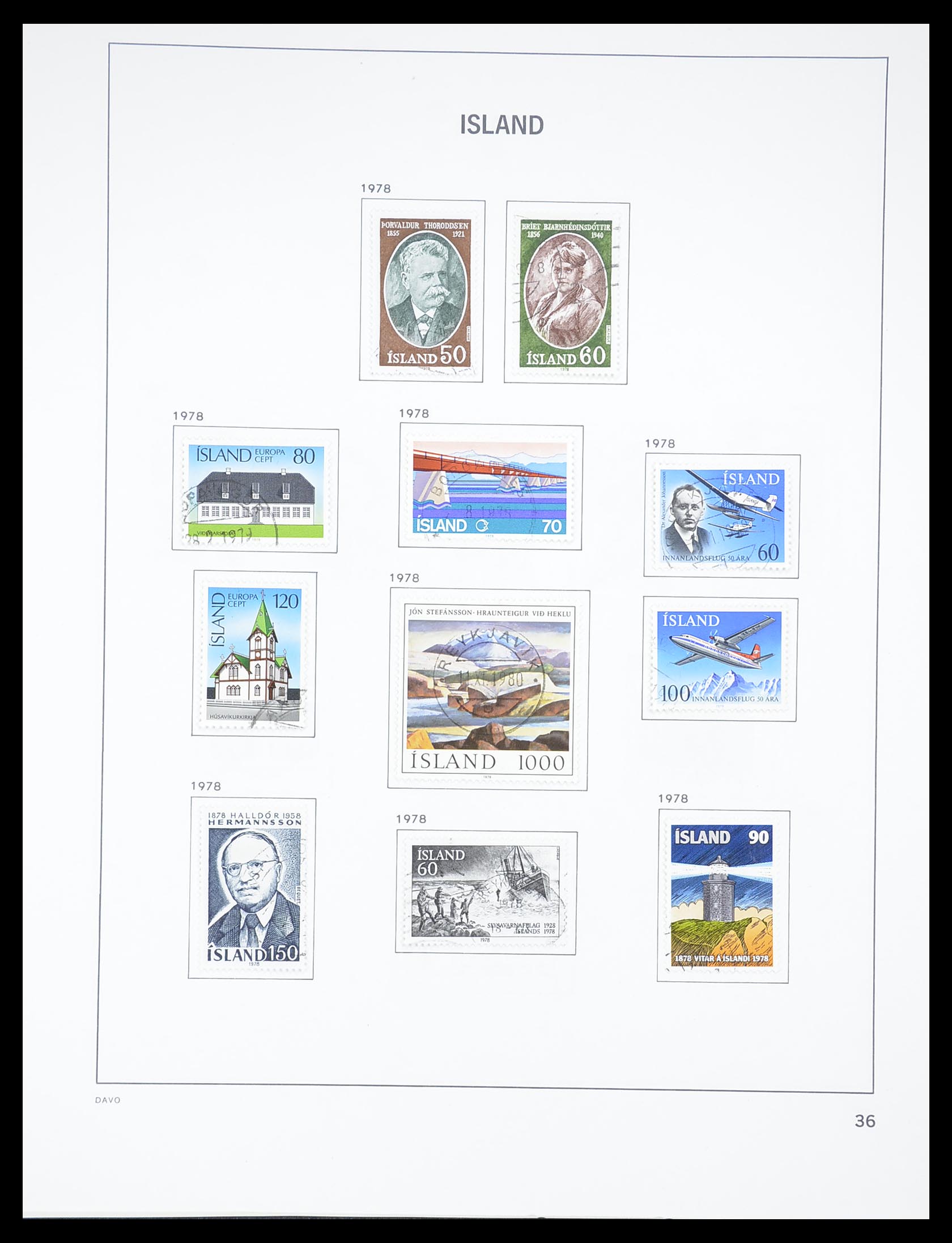 33387 036 - Postzegelverzameling 33387 IJsland 1876-2008.