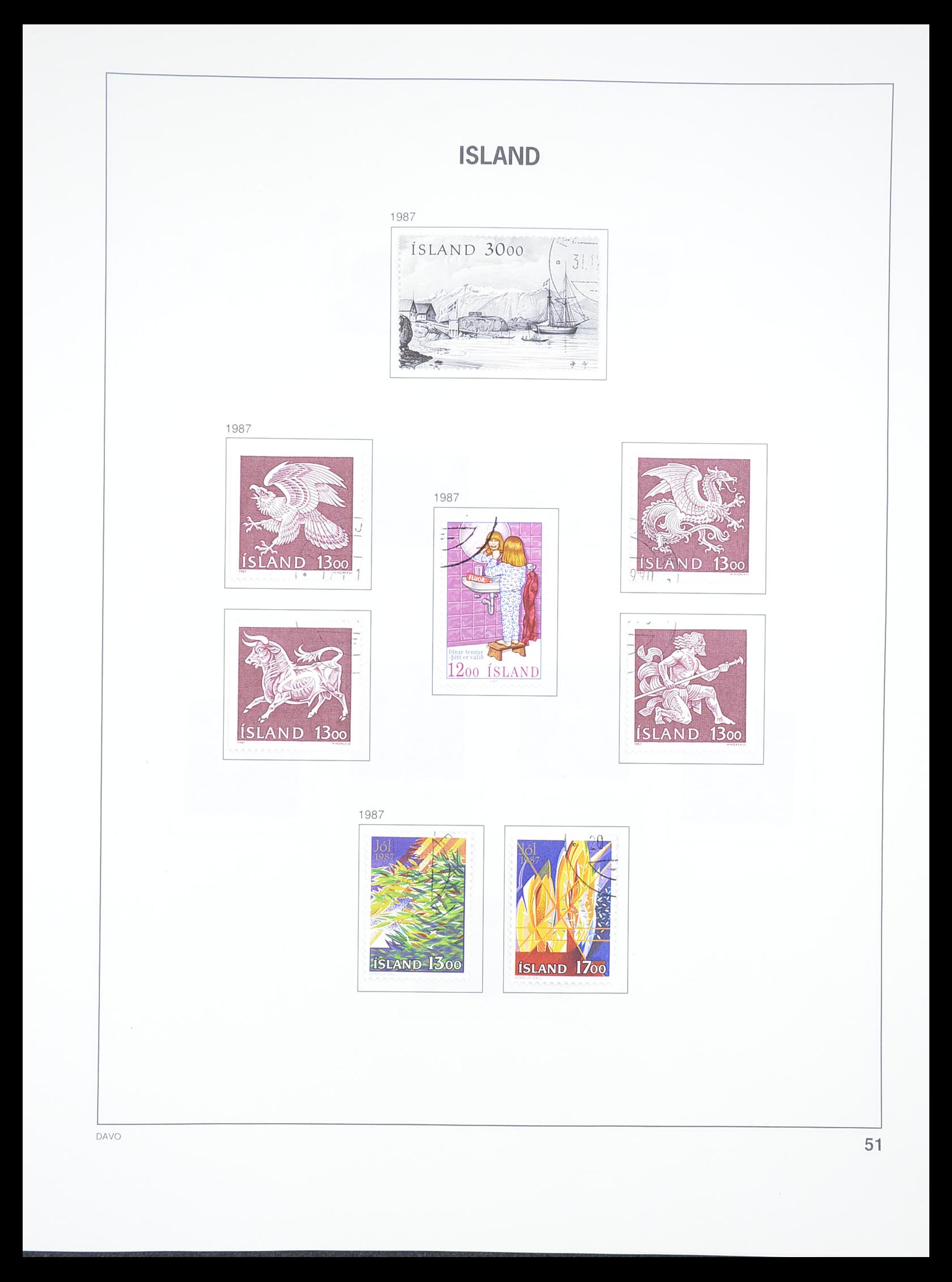 33387 051 - Postzegelverzameling 33387 IJsland 1876-2008.