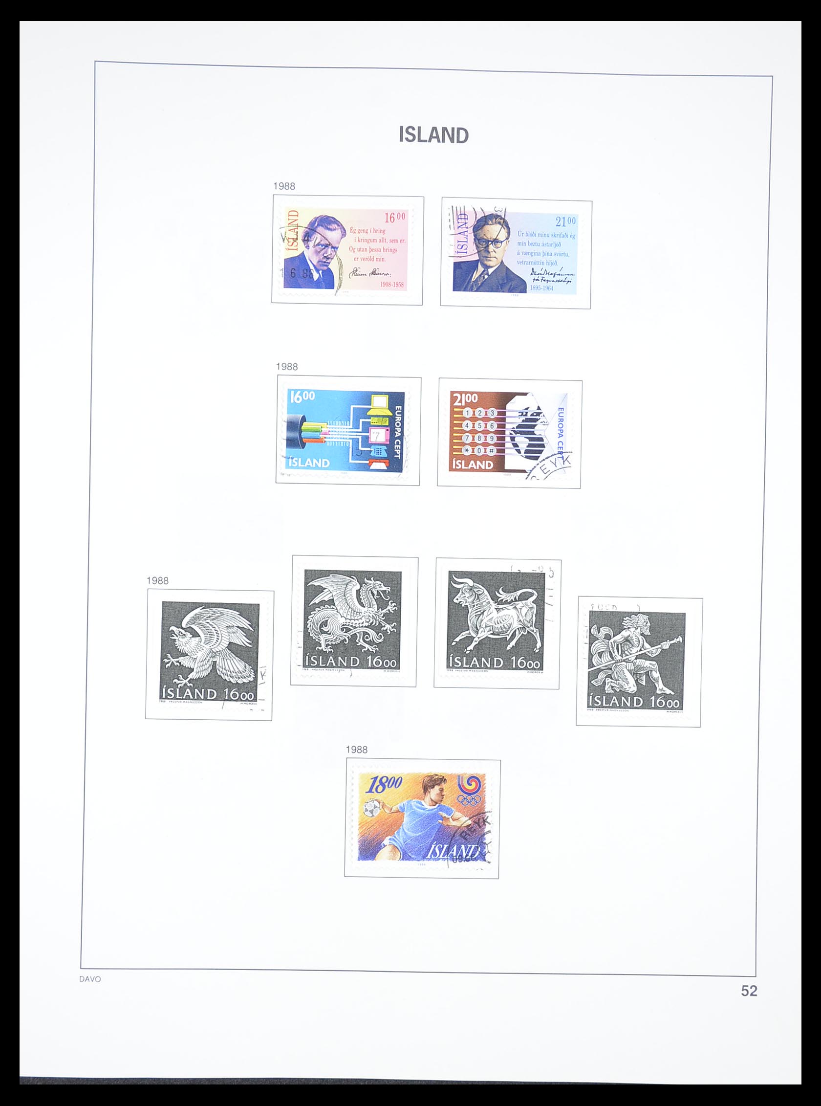 33387 052 - Postzegelverzameling 33387 IJsland 1876-2008.
