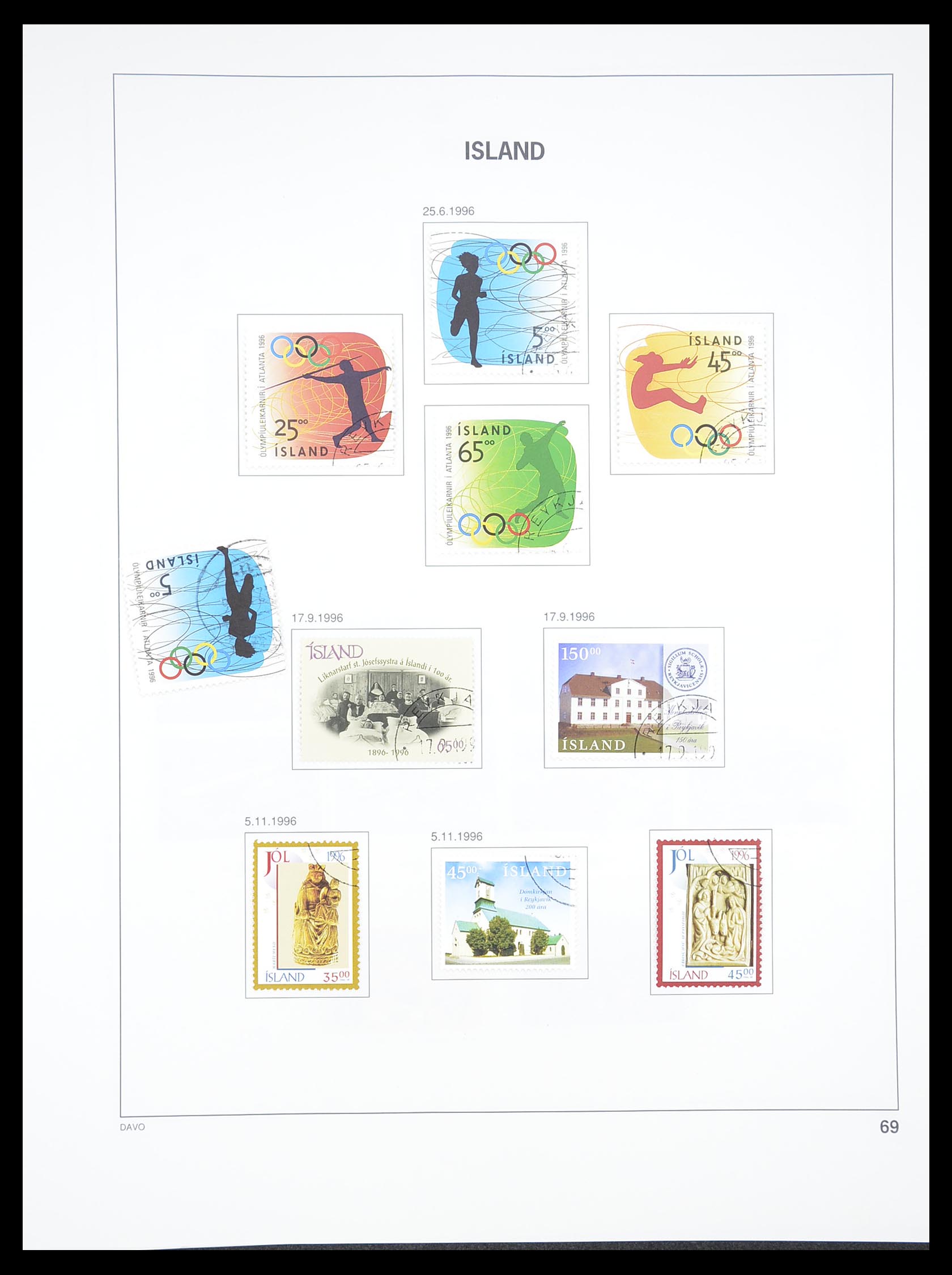 33387 068 - Stamp collection 33387 Iceland 1876-2008.