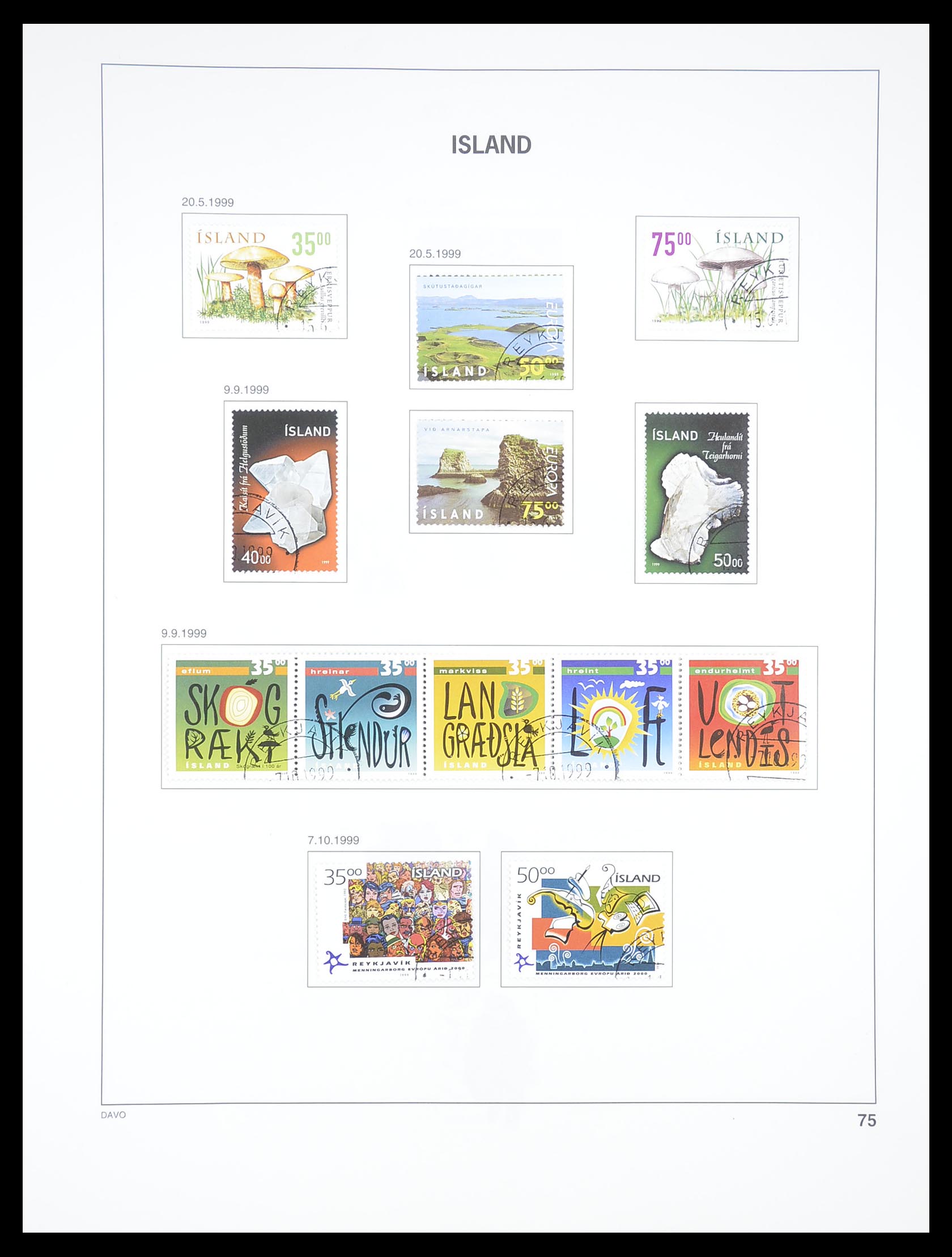 33387 074 - Postzegelverzameling 33387 IJsland 1876-2008.