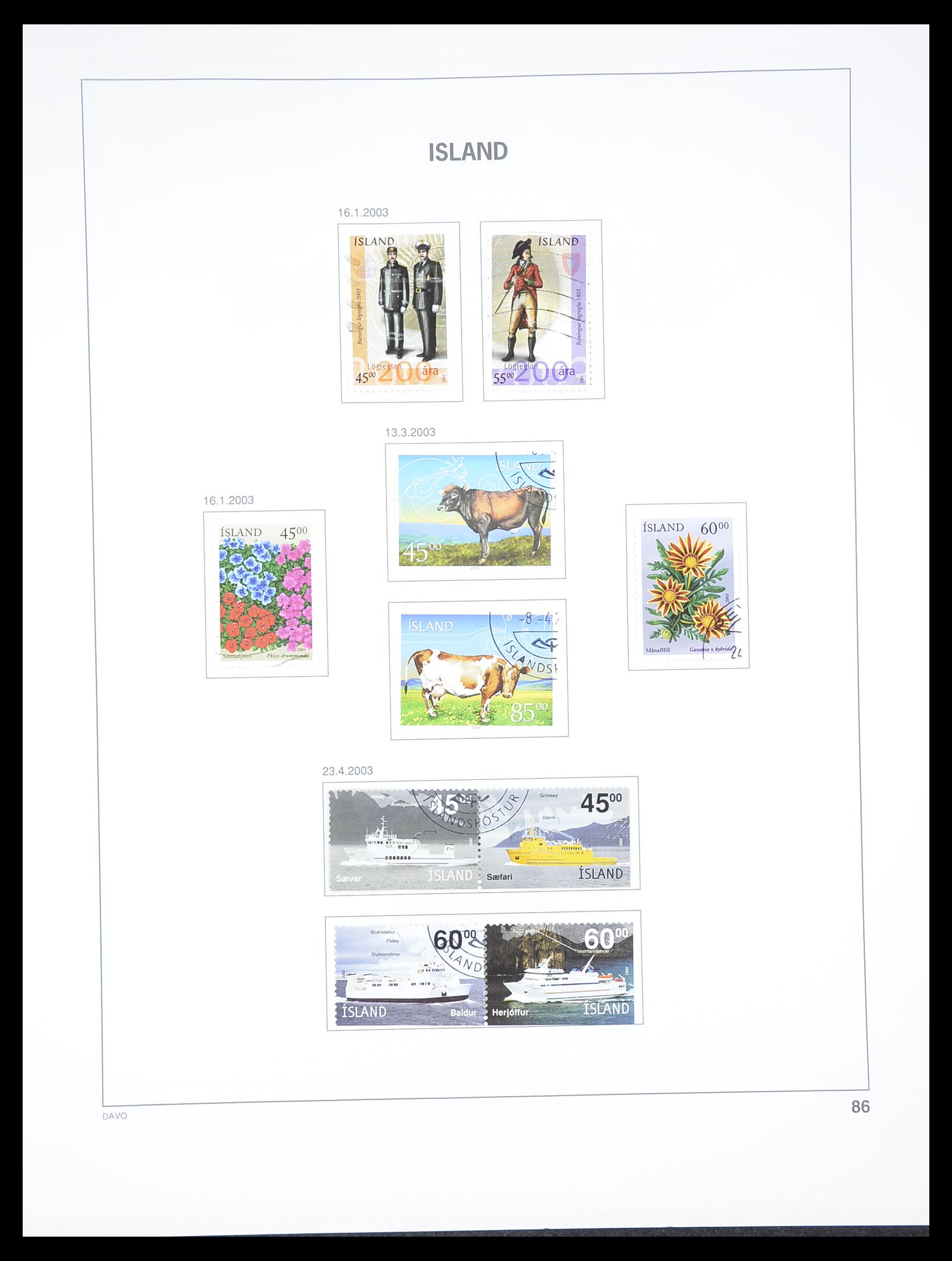 33387 085 - Postzegelverzameling 33387 IJsland 1876-2008.
