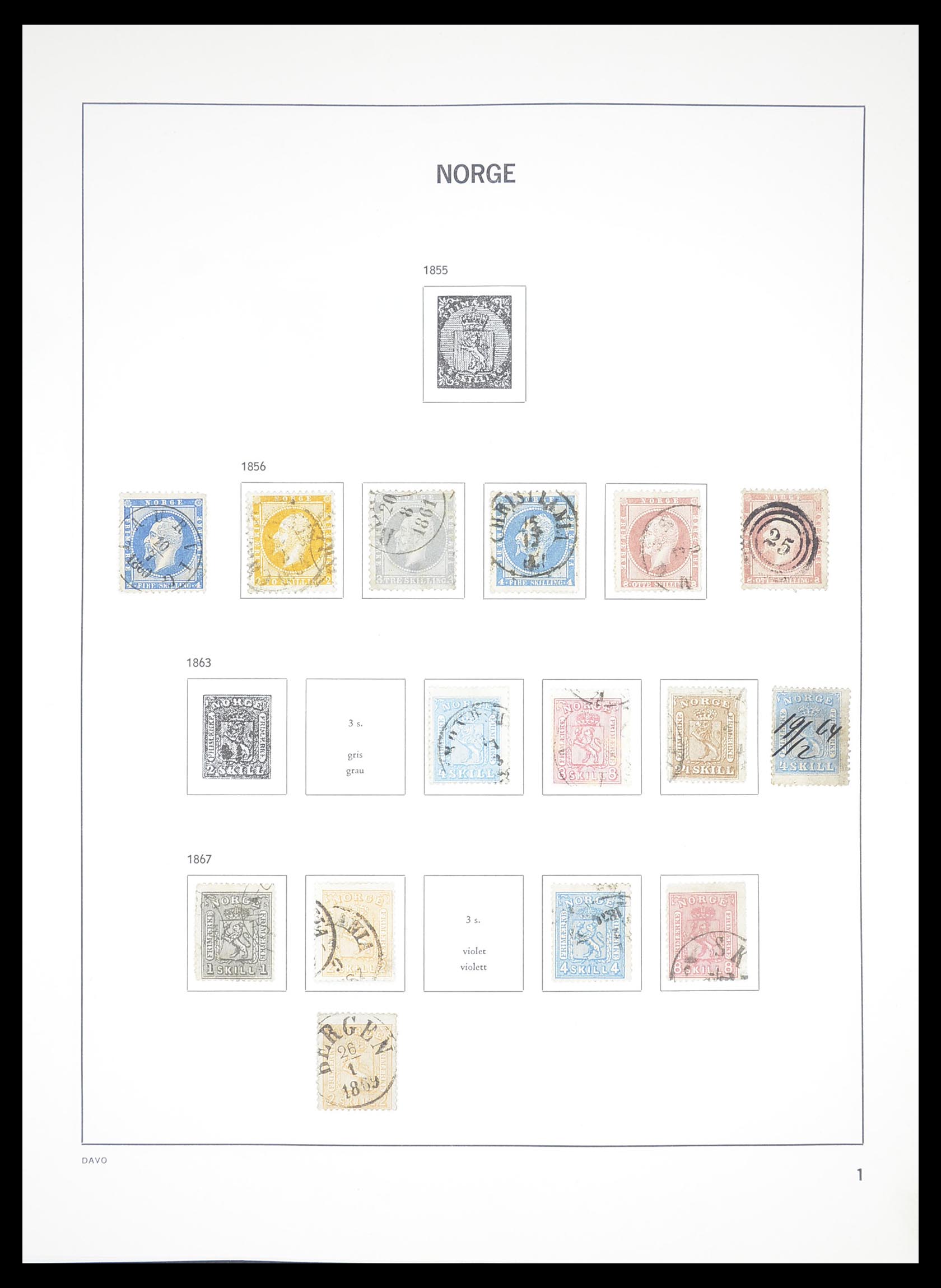 33389 001 - Postzegelverzameling 33389 Noorwegen 1856-2013.