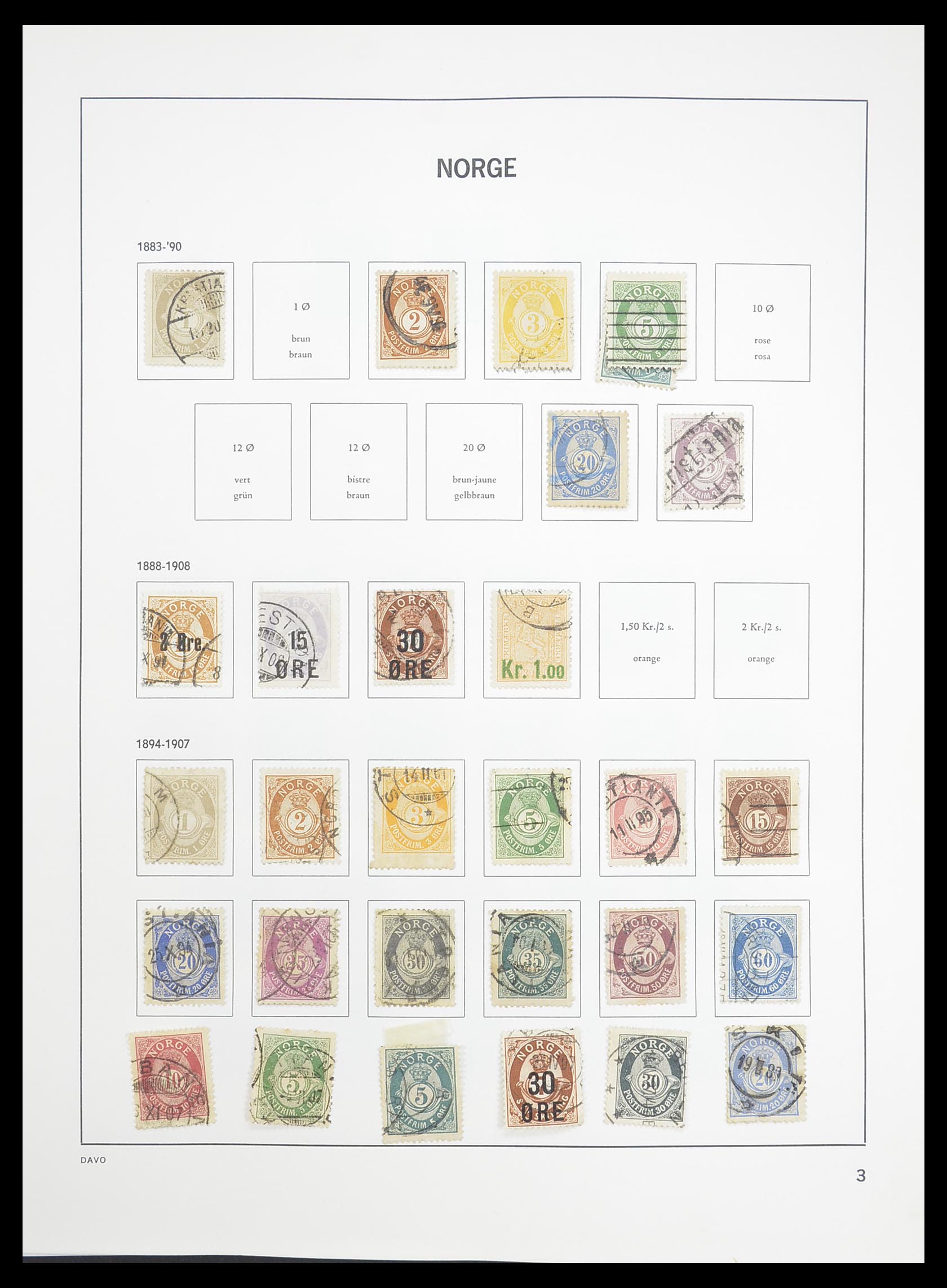 33389 003 - Postzegelverzameling 33389 Noorwegen 1856-2013.