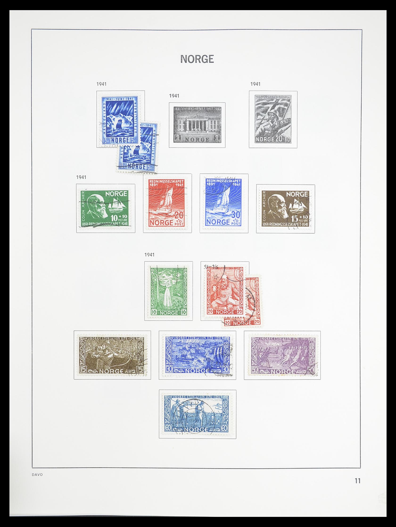 33389 013 - Postzegelverzameling 33389 Noorwegen 1856-2013.
