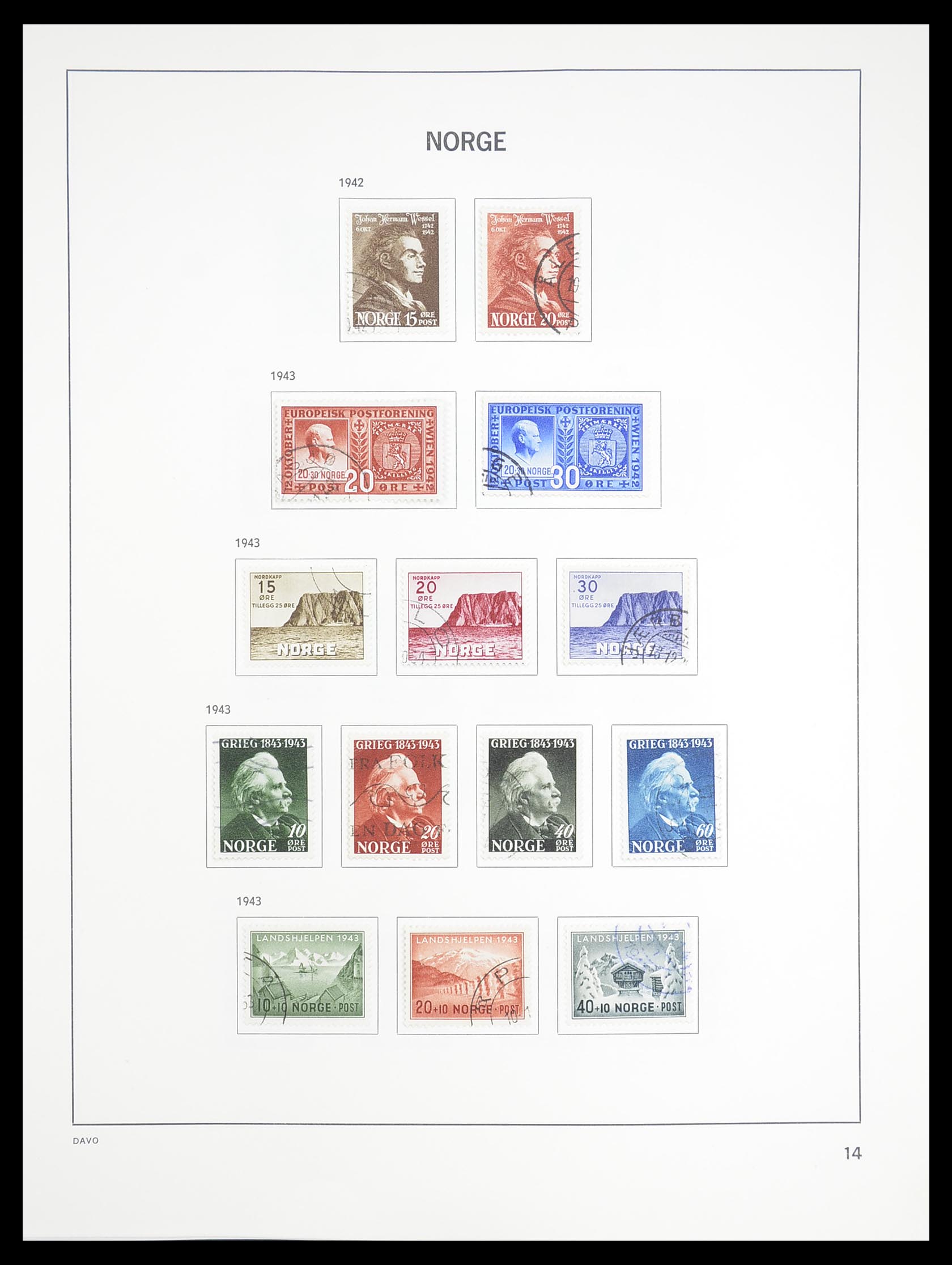33389 017 - Postzegelverzameling 33389 Noorwegen 1856-2013.
