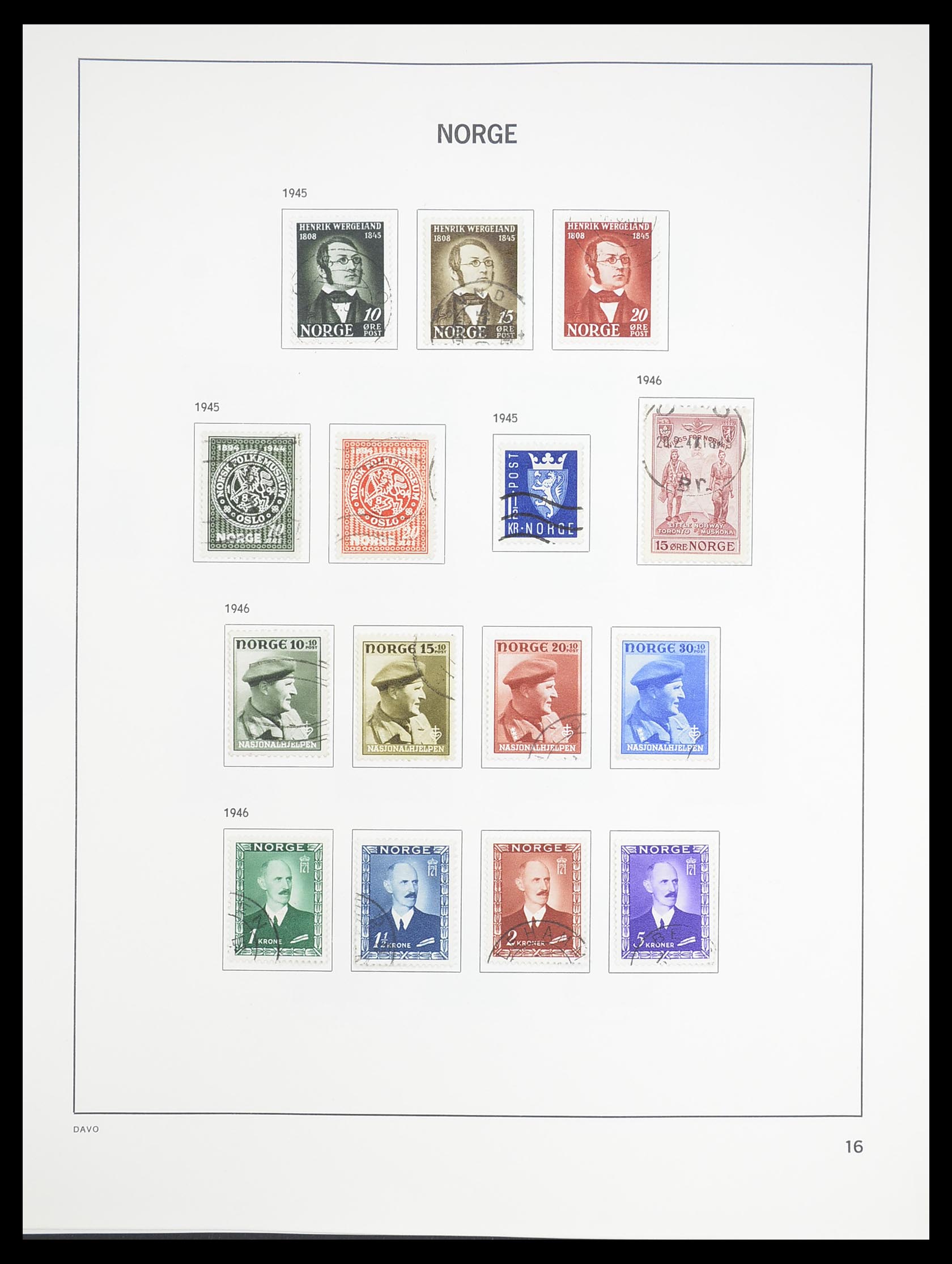 33389 019 - Postzegelverzameling 33389 Noorwegen 1856-2013.