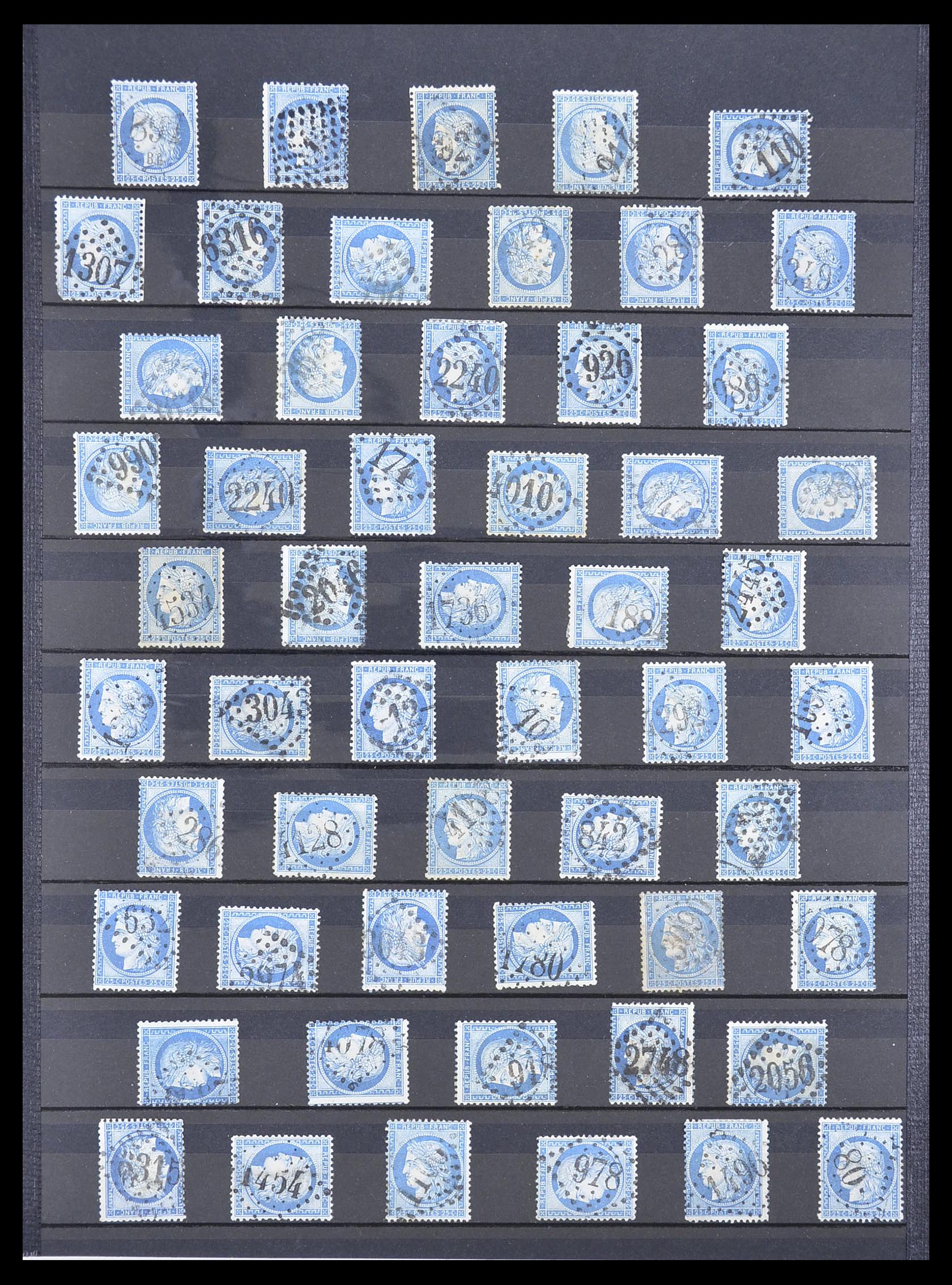 33392 002 - Postzegelverzameling 33392 Frankrijk stempels 1849-1936.