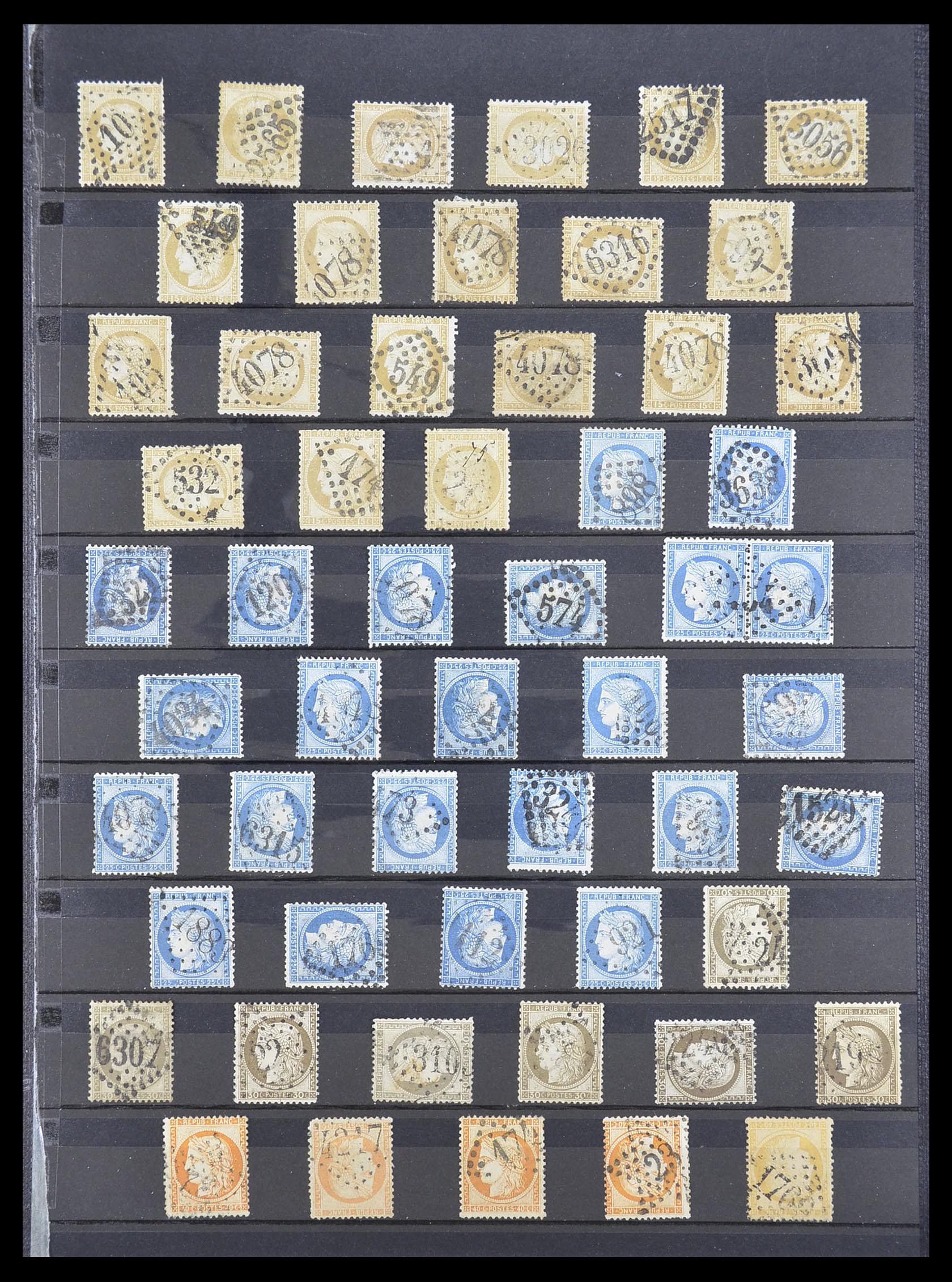 33392 003 - Postzegelverzameling 33392 Frankrijk stempels 1849-1936.