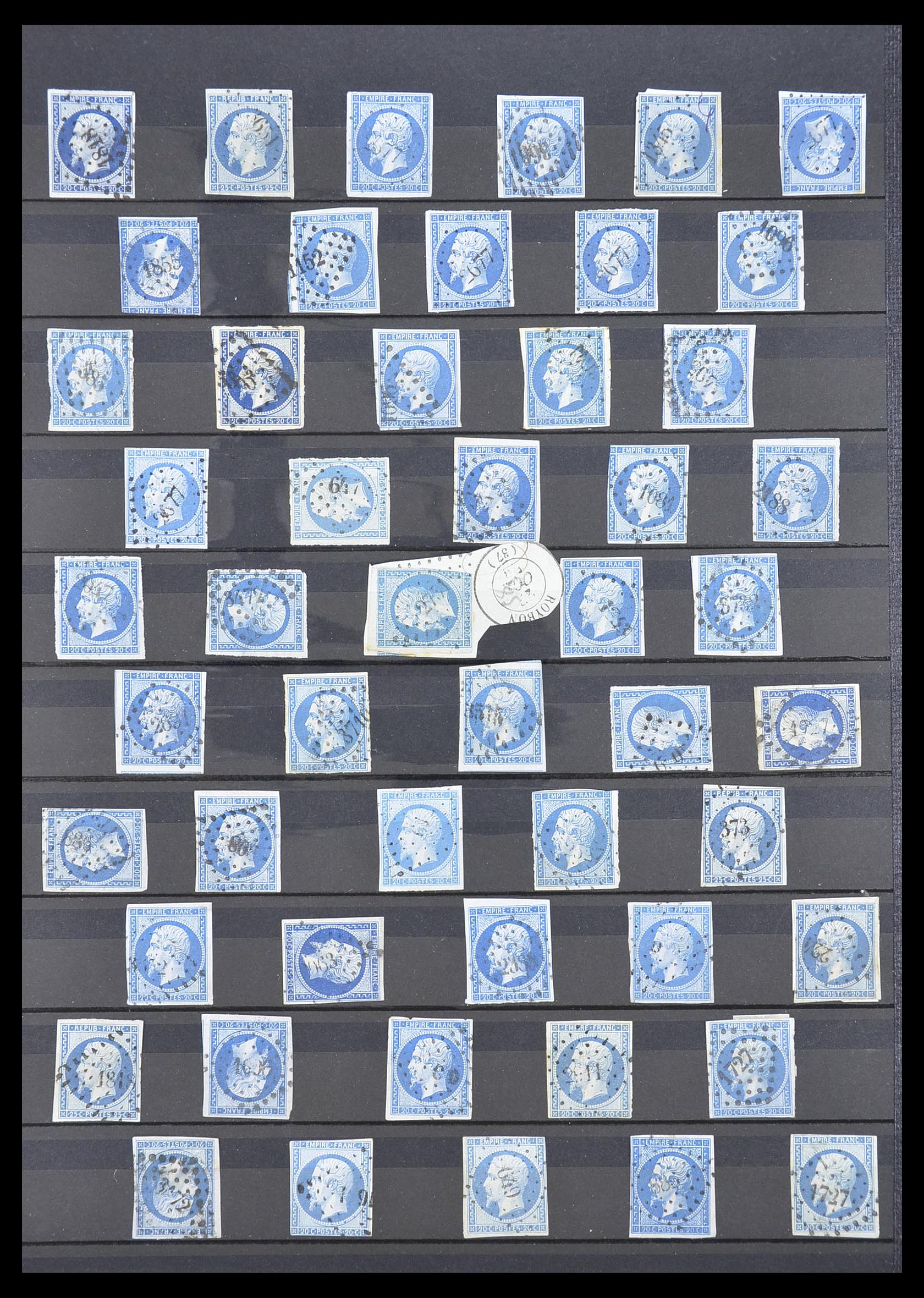 33392 006 - Postzegelverzameling 33392 Frankrijk stempels 1849-1936.